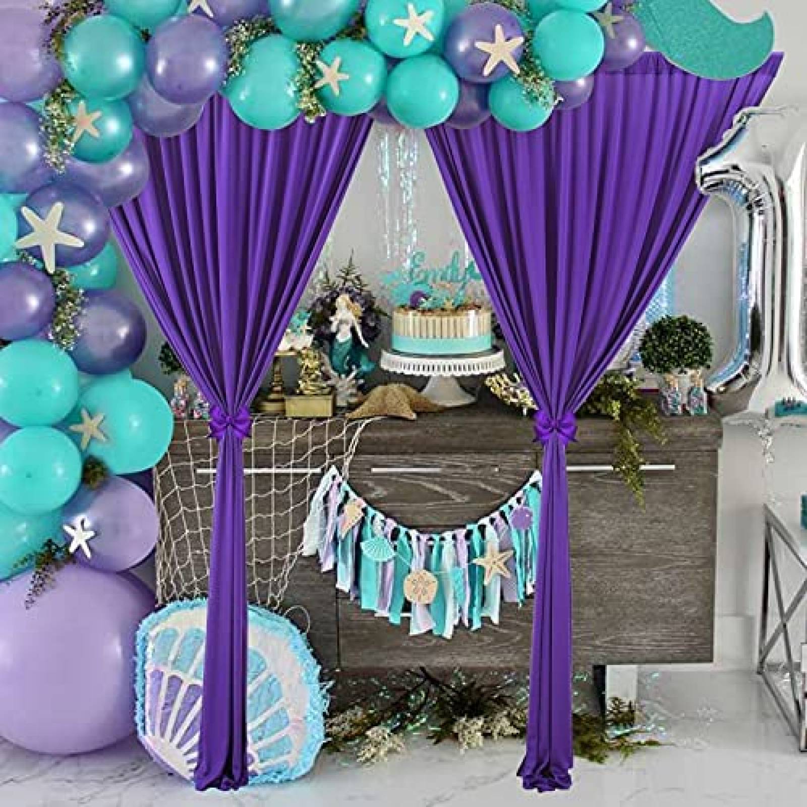 Fondo de Fotografia Suppromo de 5x7FT Cumpleaños 20 -Morado