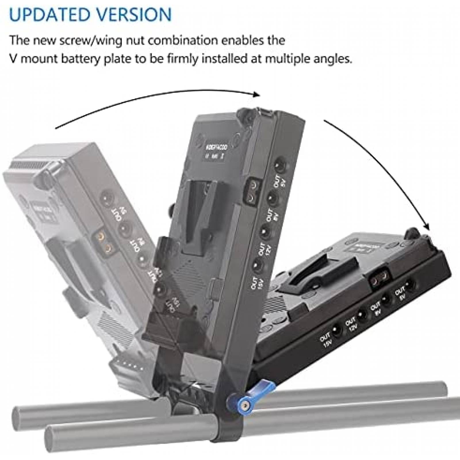 Placa de alimentacion adaptador KOERTACOO V-Mount Lock