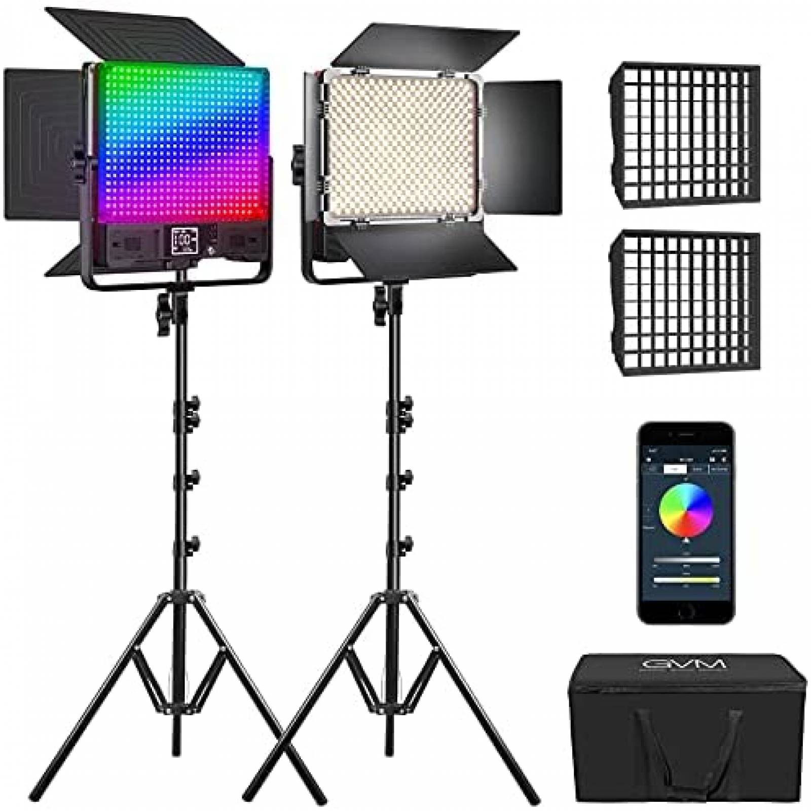 Luz De Video Great Video Maker 2 Paquetes 3200 K-5600 K