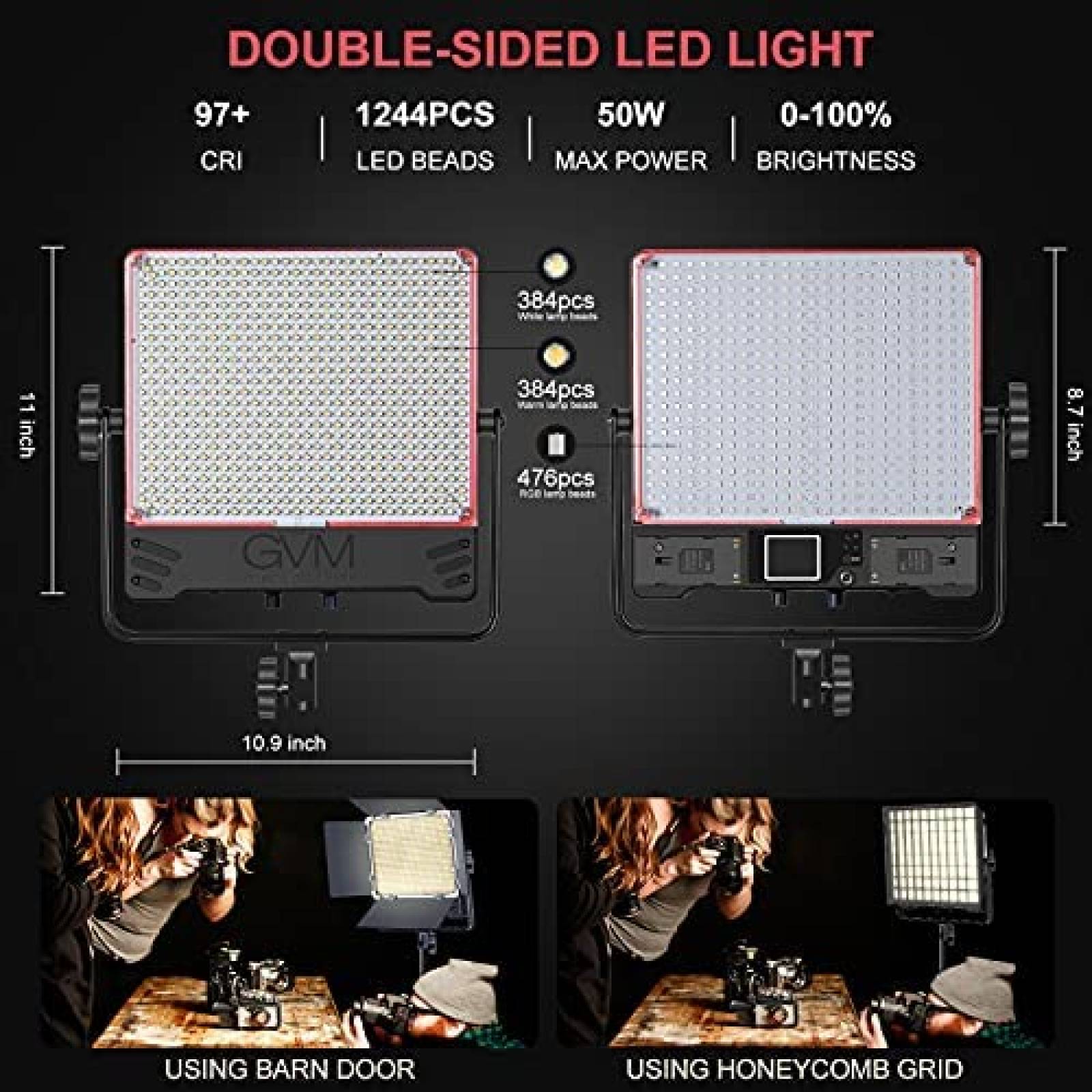 Luz De Video Great Video Maker 2 Paquetes 3200 K-5600 K