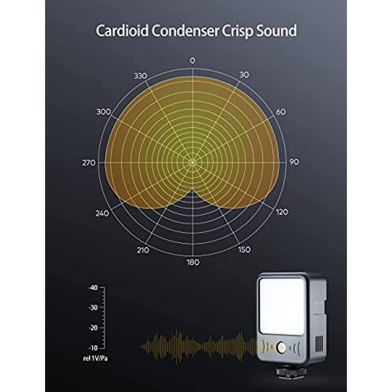 Lus de Video RALENO Recargable 6500 K 2000 mAh -Negro