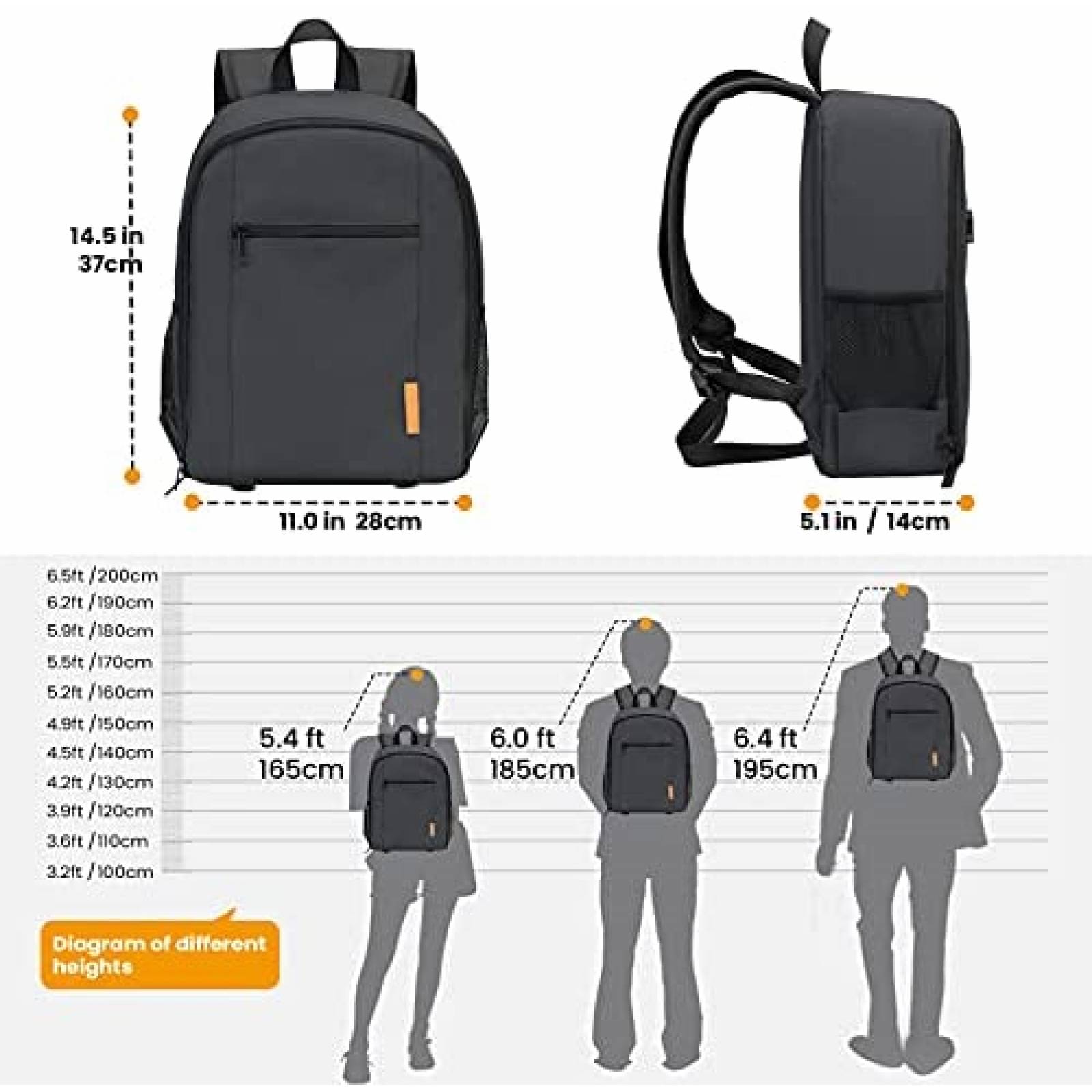 Mochila Organizadora TARION TB-S para Camara SLR/DSLR -Negro