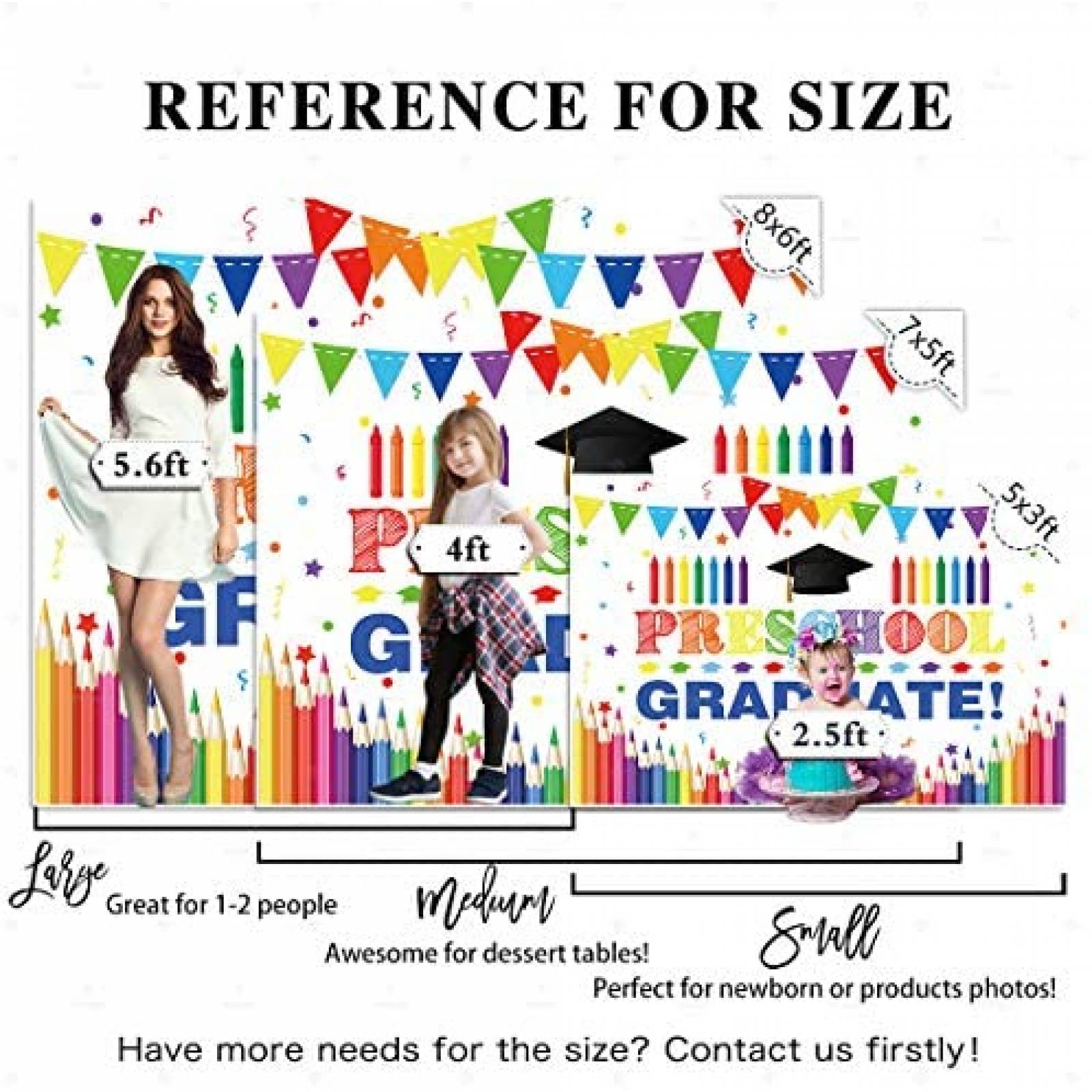 Fondo Fotografia Allenjoy Graduacion Preescolar 7x5 Pies