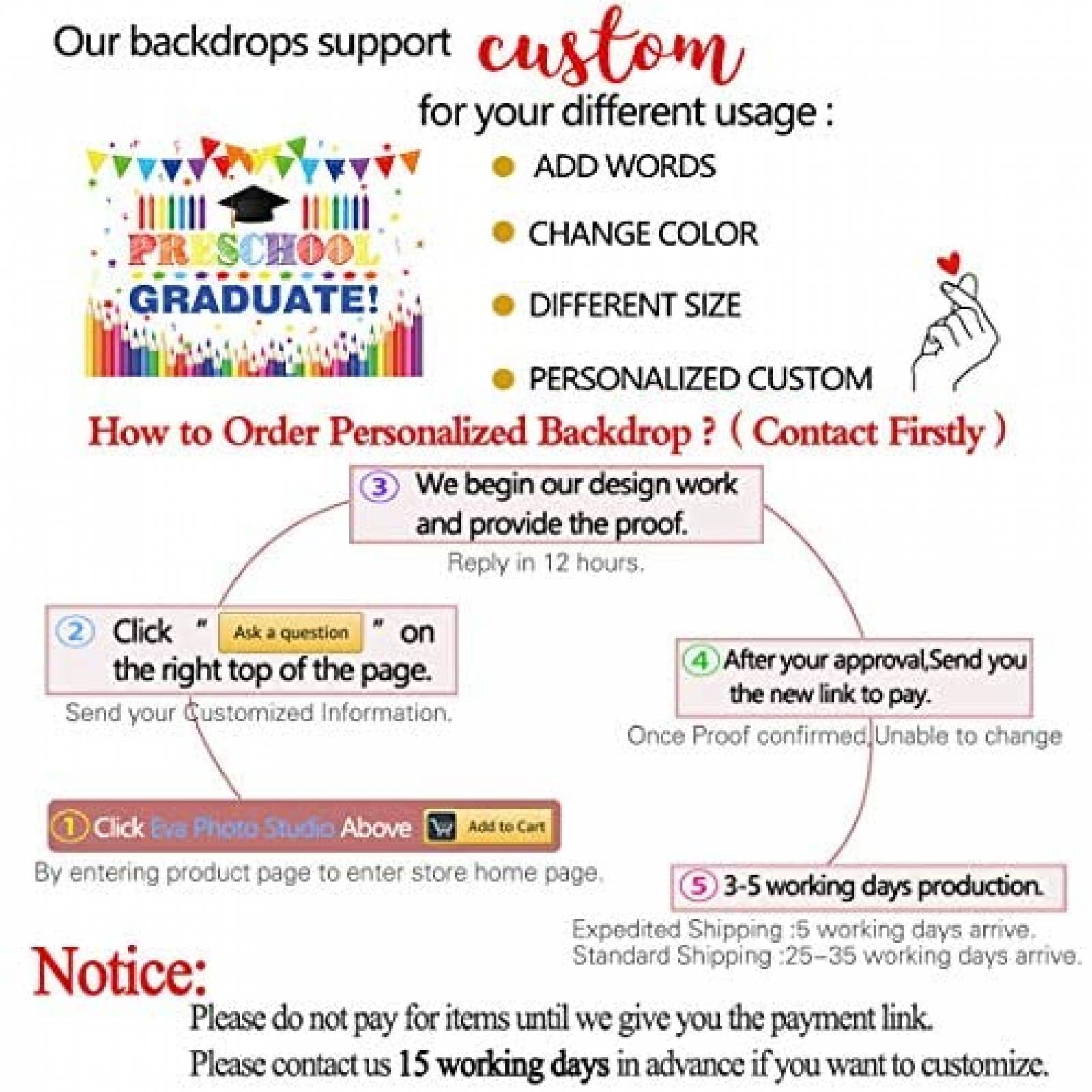 Fondo Fotografia Allenjoy Graduacion Preescolar 7x5 Pies