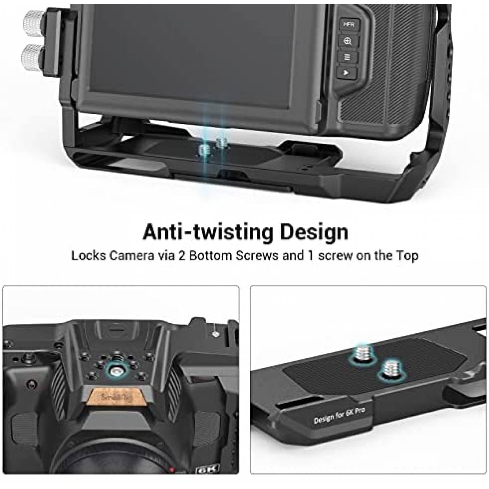 Kit de jaula para camara SMALLRIG BMPCC 6K Pro -Negro