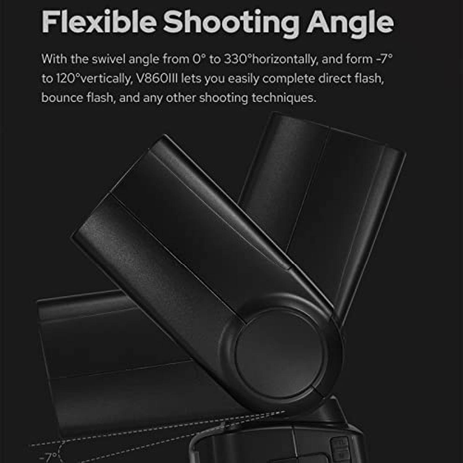 Kit Flash Godox V860III-C para Camara Canon Incluye Filtros