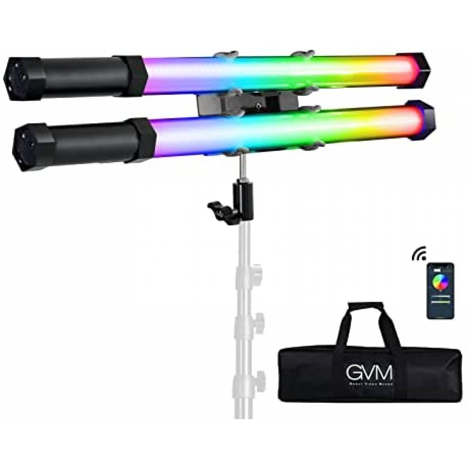 Barra Luz LED Great Video Maker RGB Inalambrico Fotos -Negro