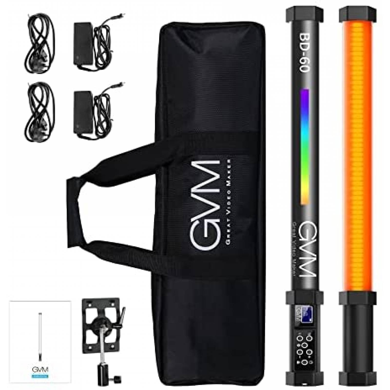 Barra Luz LED Great Video Maker RGB Inalambrico Fotos -Negro