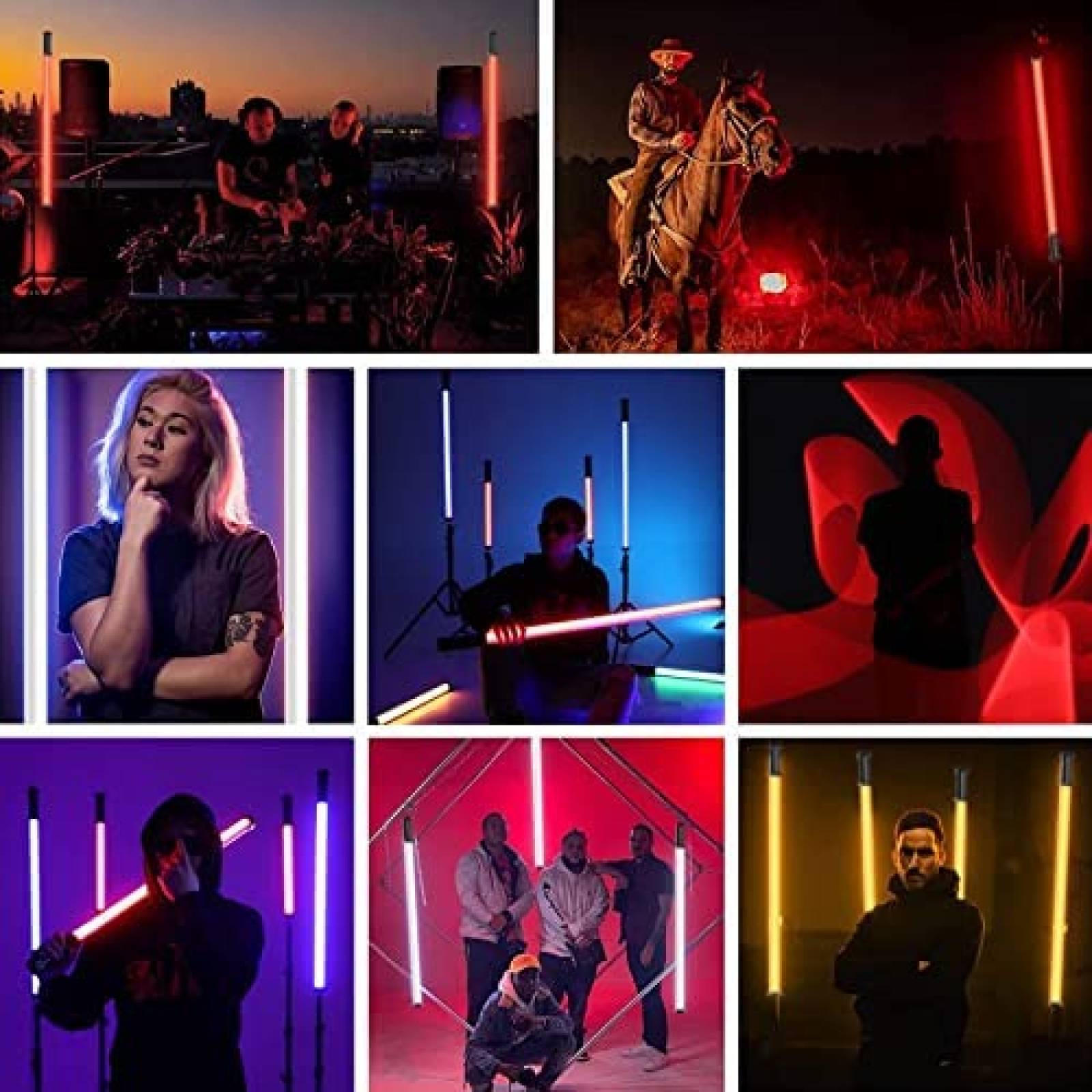 Barra Luz LED Great Video Maker RGB Inalambrico Fotos -Negro