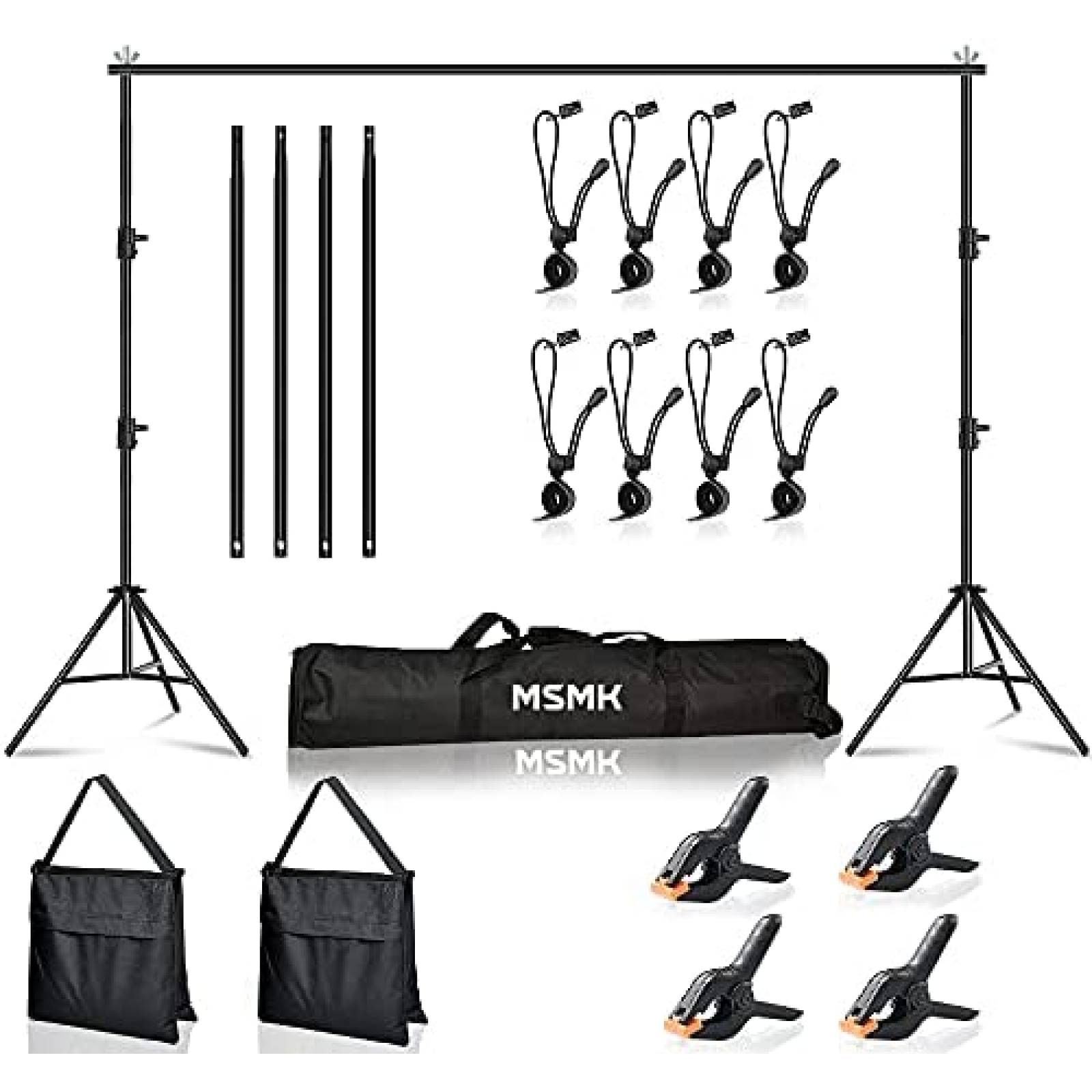 Kit Soporte MsMk De Fondo Fotografico Con Resortes/ 4 Clips