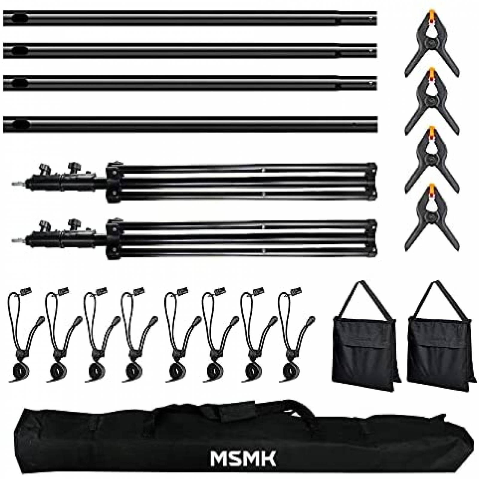 Kit Soporte MsMk De Fondo Fotografico Con Resortes/ 4 Clips