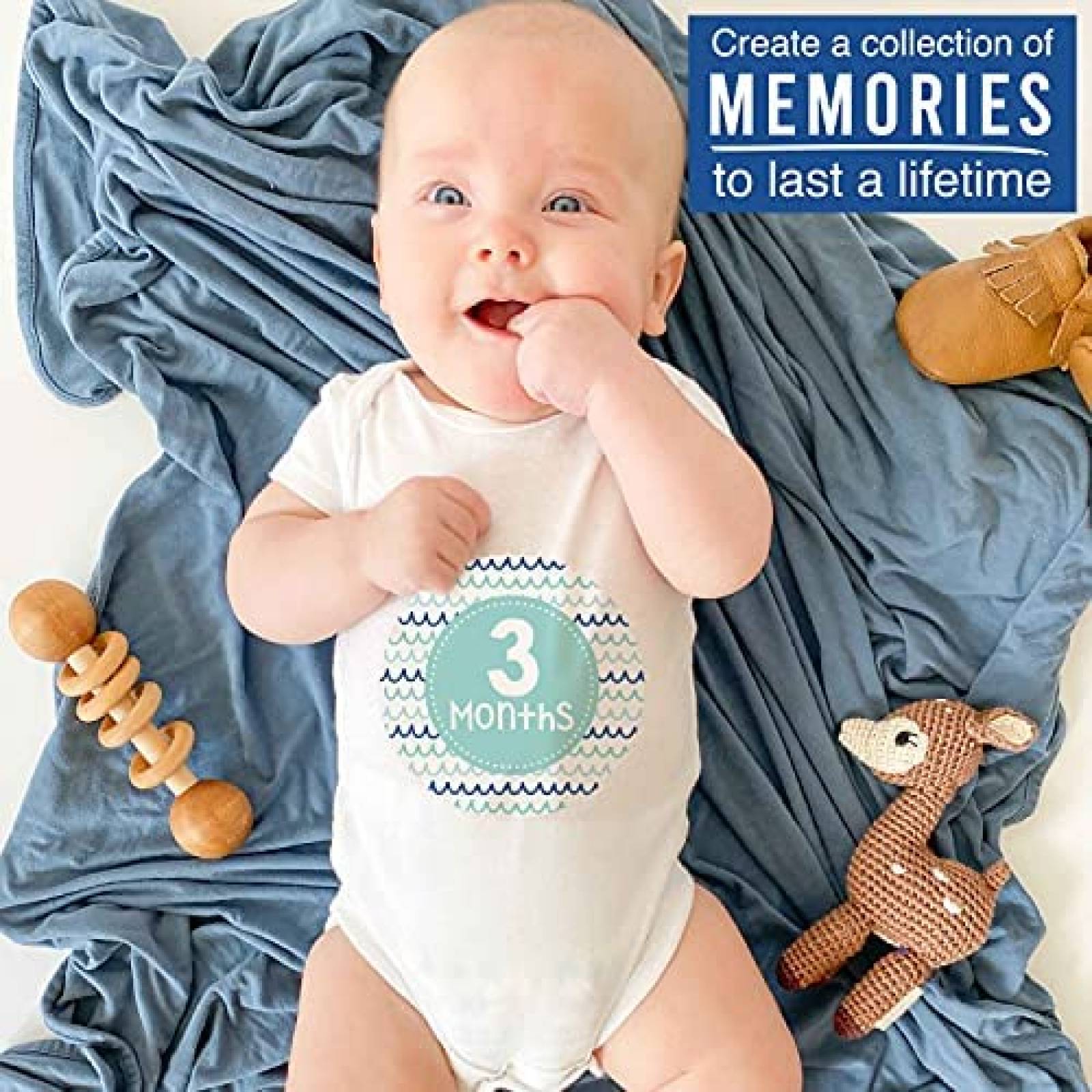 Pegatinas mensuales Hadley Designs 20 pzs para bebe niño