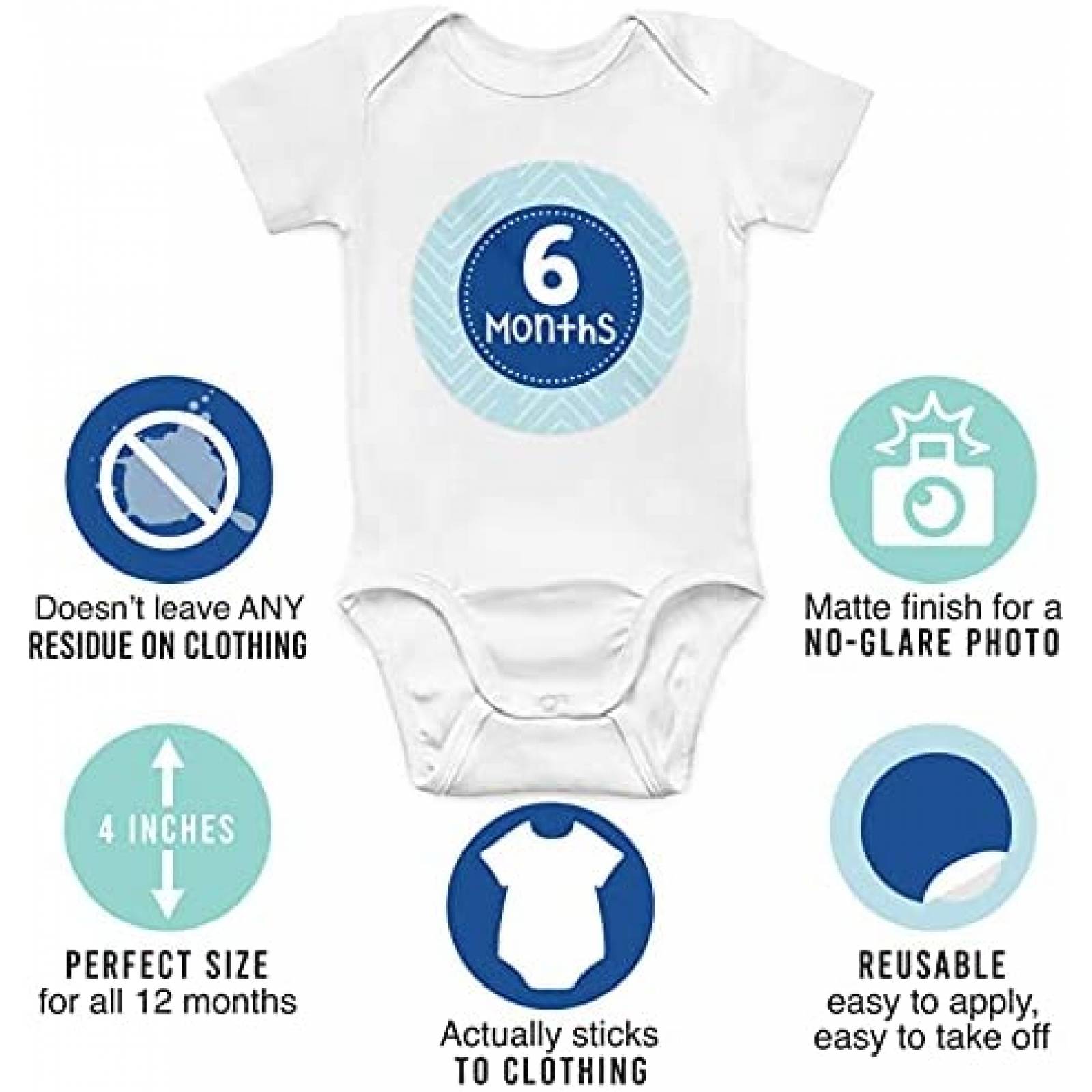 Pegatinas mensuales Hadley Designs 20 pzs para bebe niño