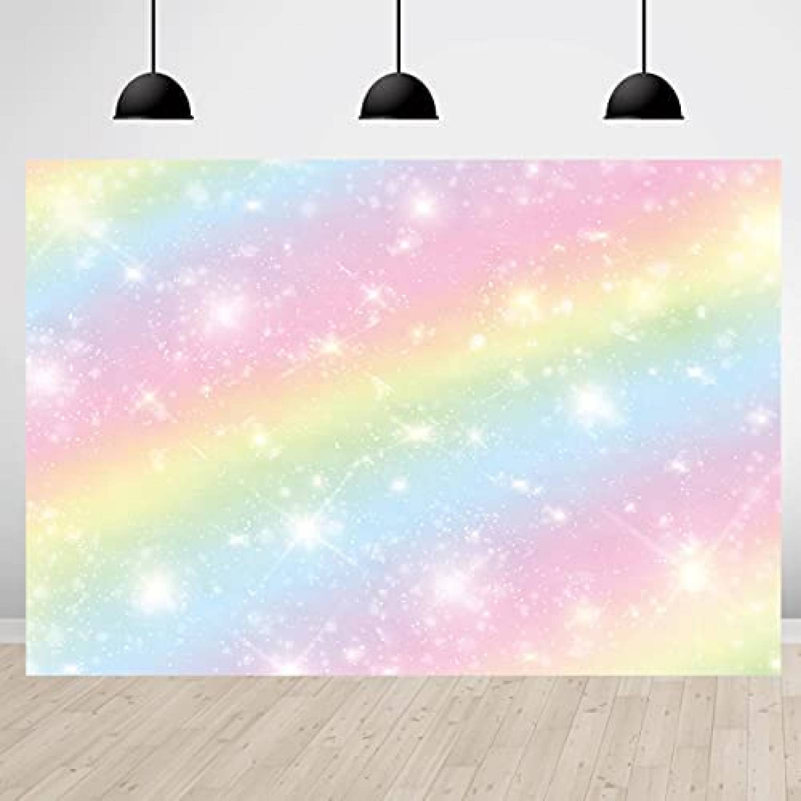 Fondo Fotografia Vanulus Arcoiris Princesas Decoracion -Rosa