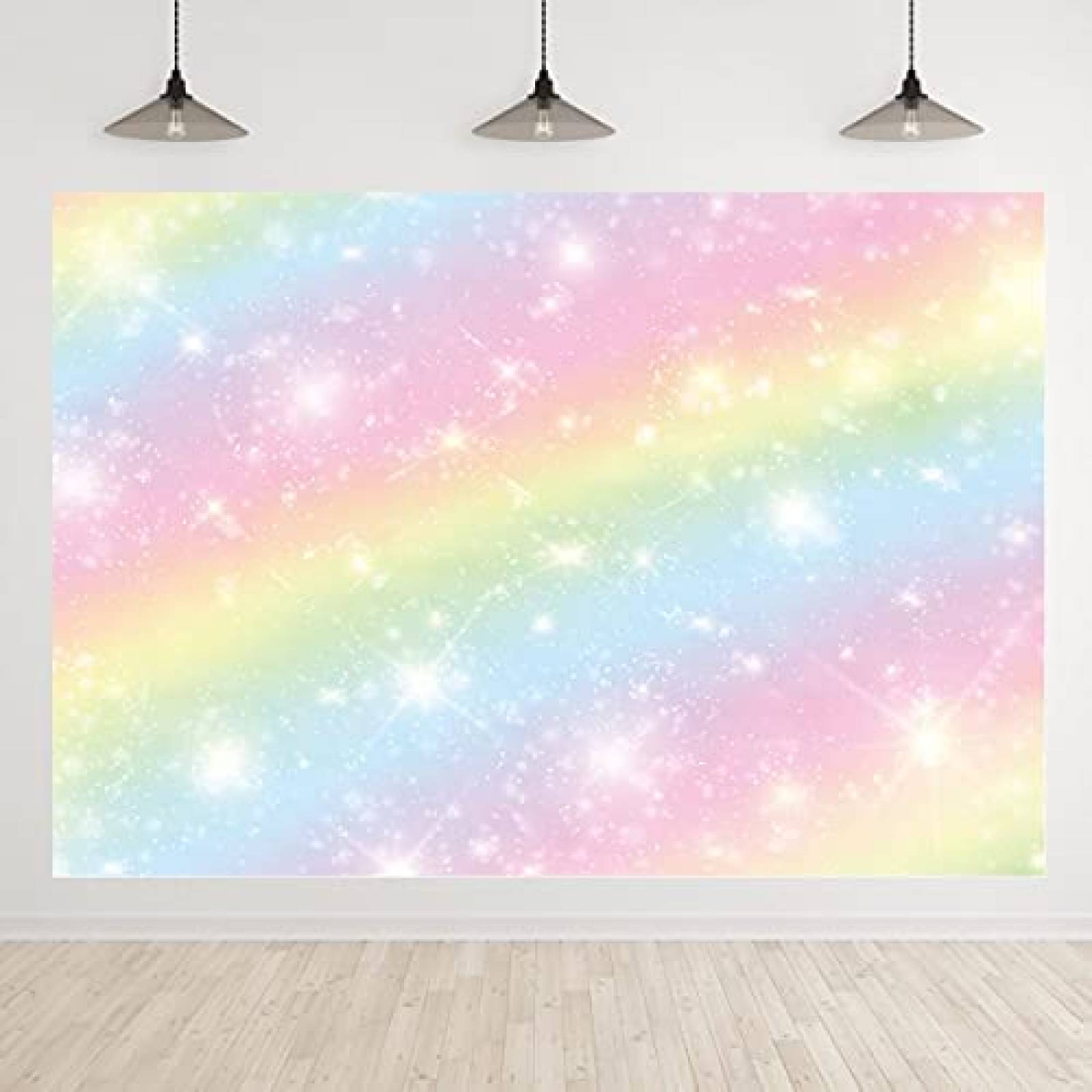 Fondo Fotografia Vanulus Arcoiris Princesas Decoracion -Rosa