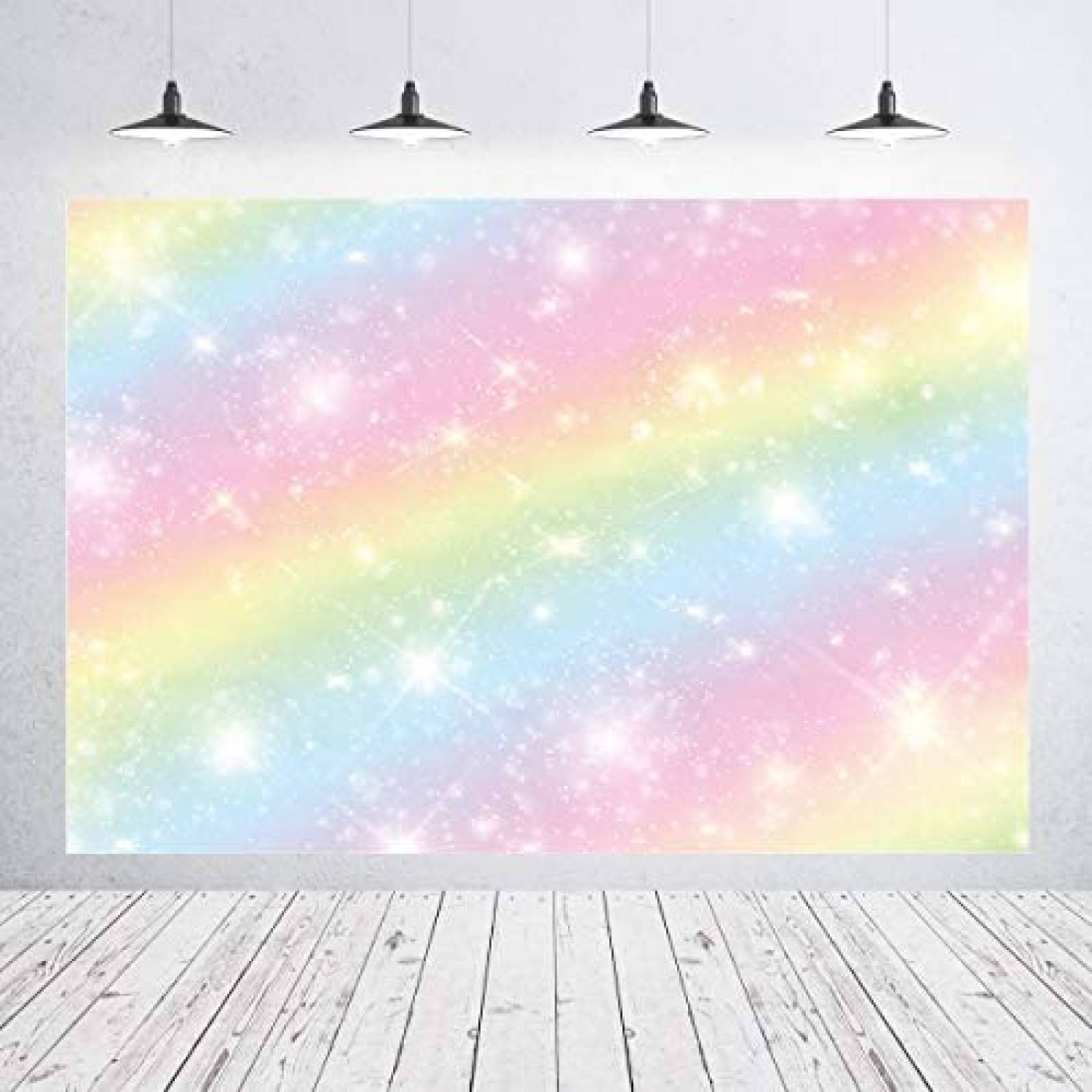 Fondo Fotografia Vanulus Arcoiris Princesas Decoracion -Rosa