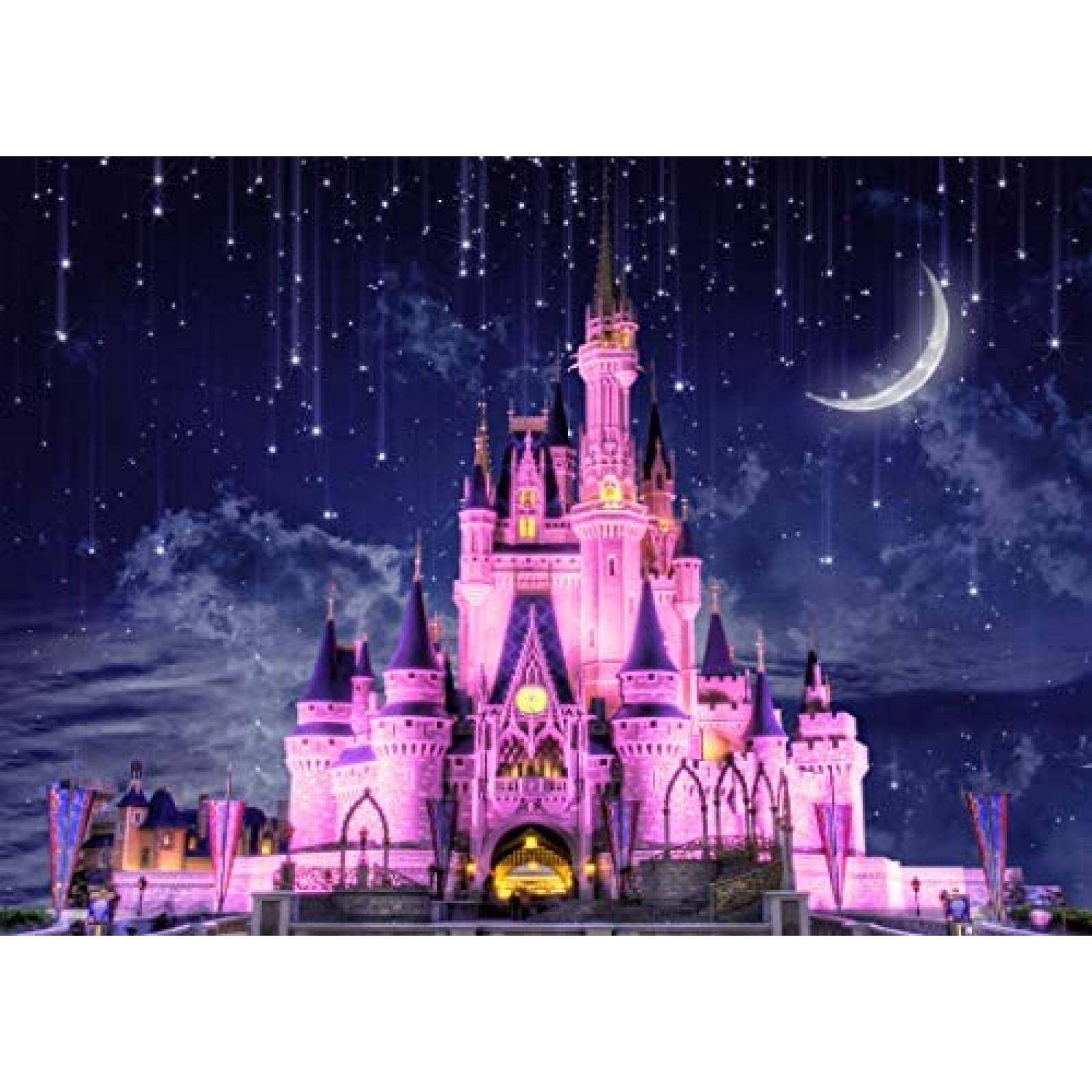 Telon Younger Land Castillo Fondo Fotografico 8x6ft -Azul