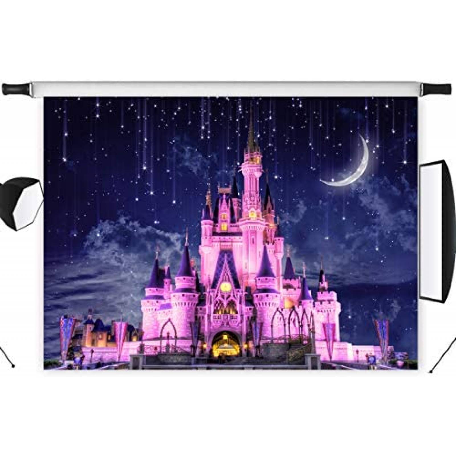 Telon Younger Land Castillo Fondo Fotografico 8x6ft -Azul