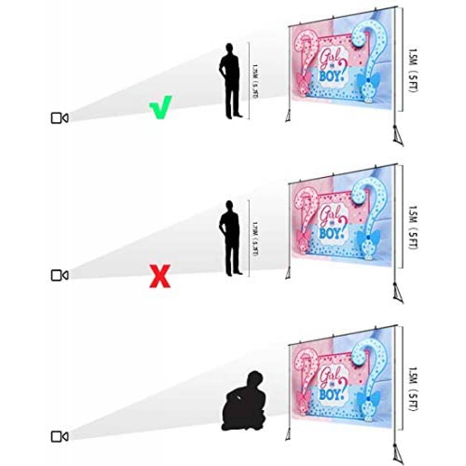 Telon de Fondo Ticuenicoa Astronauta Baby Shower 7x5ft -Azul