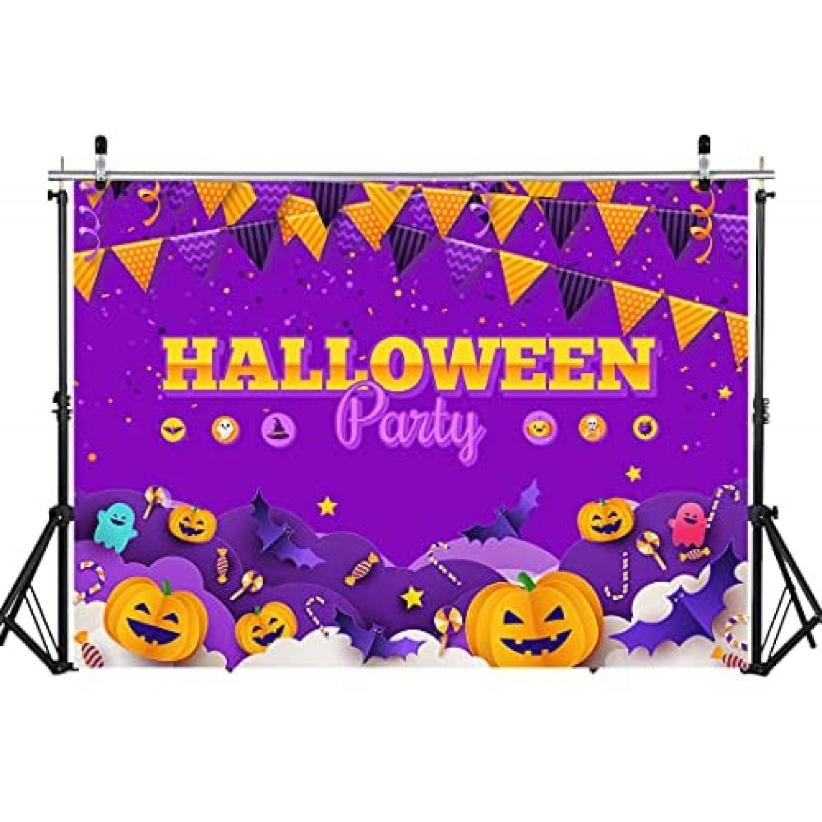 Fondo Fotografia WOLADA Halloween Decoracion Fiestas -Morado