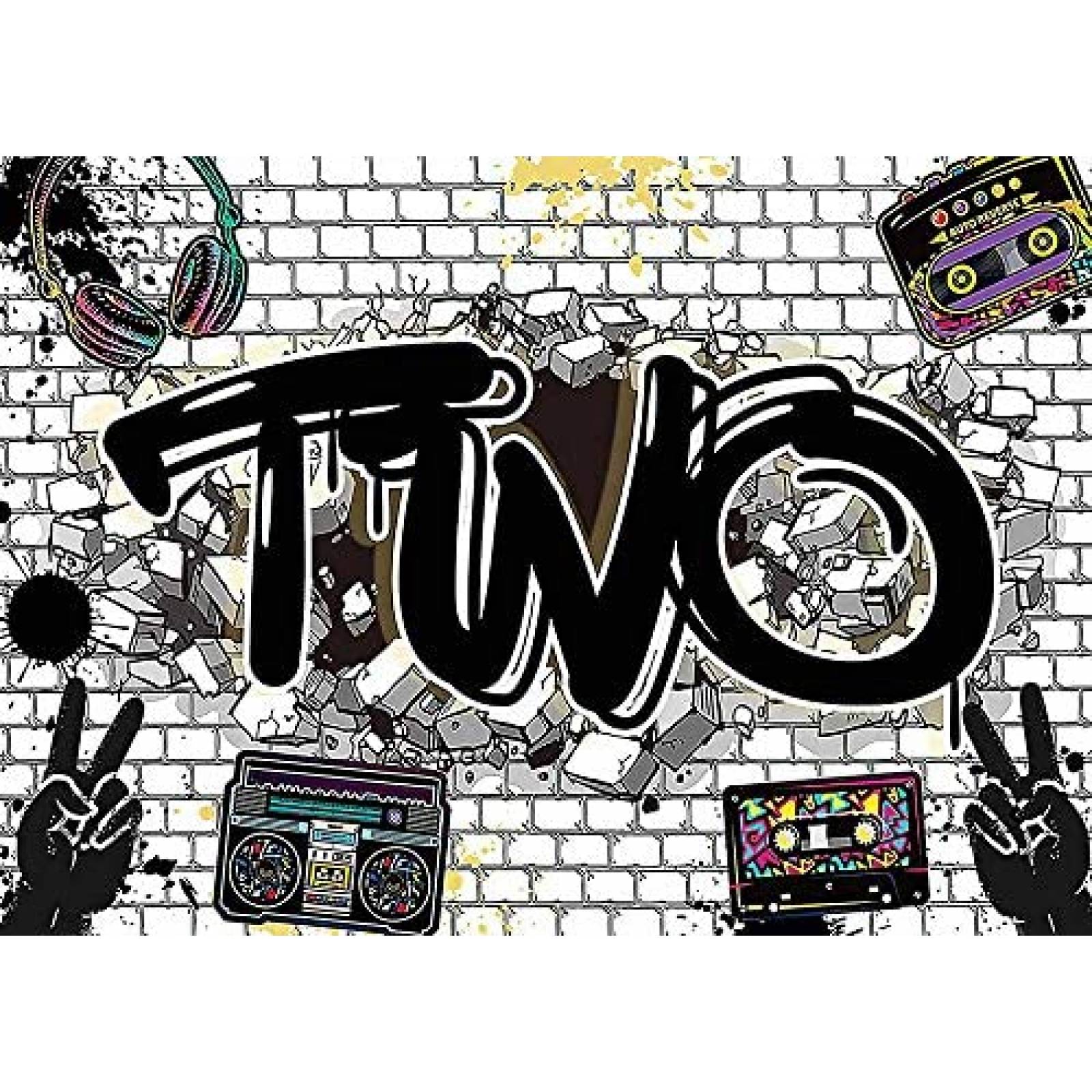 Fondo Fotografia Yongqian Graffiti Decoracion Eventos -Negro