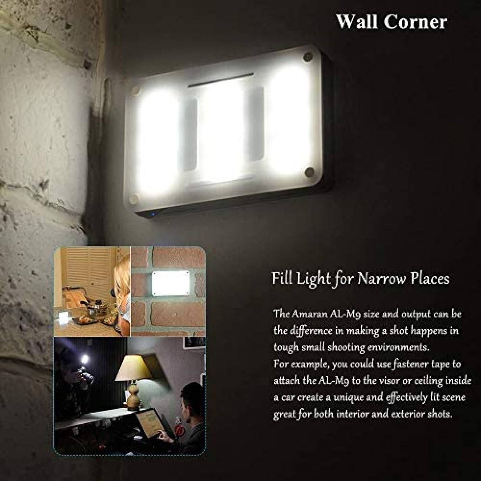 Kit Luz LED para Camara Aputure Amaran AL-M9 con Filtros