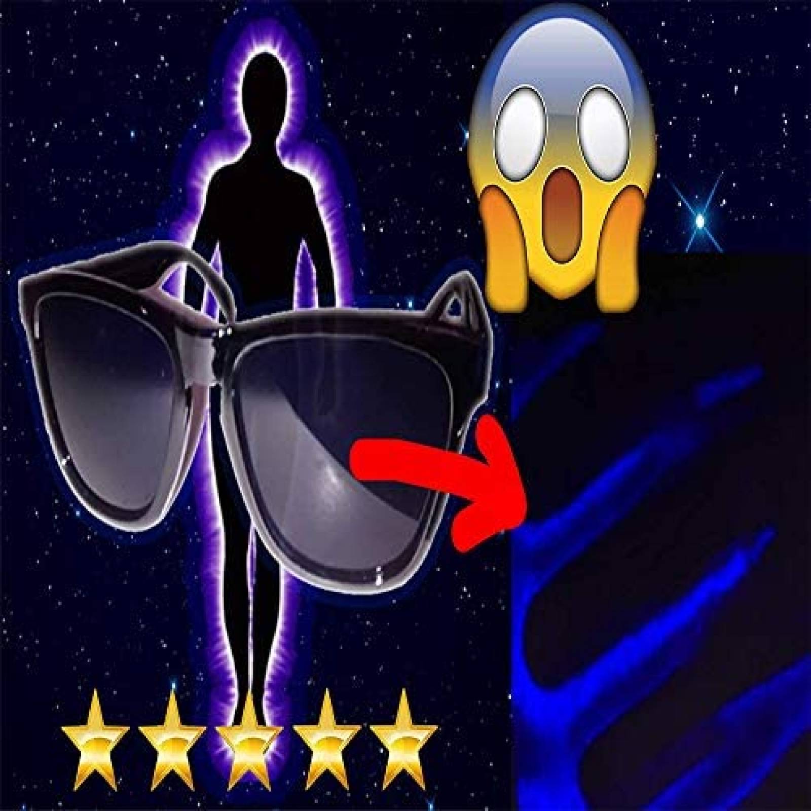 Lentes Aura Generic Fantasma Metafisico Paranormal -Negro