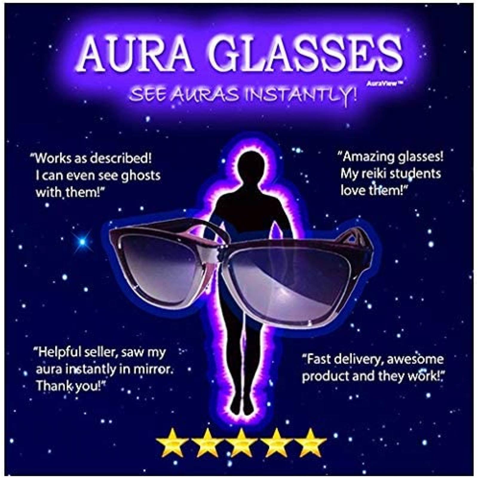 Lentes Aura Generic Fantasma Metafisico Paranormal -Negro