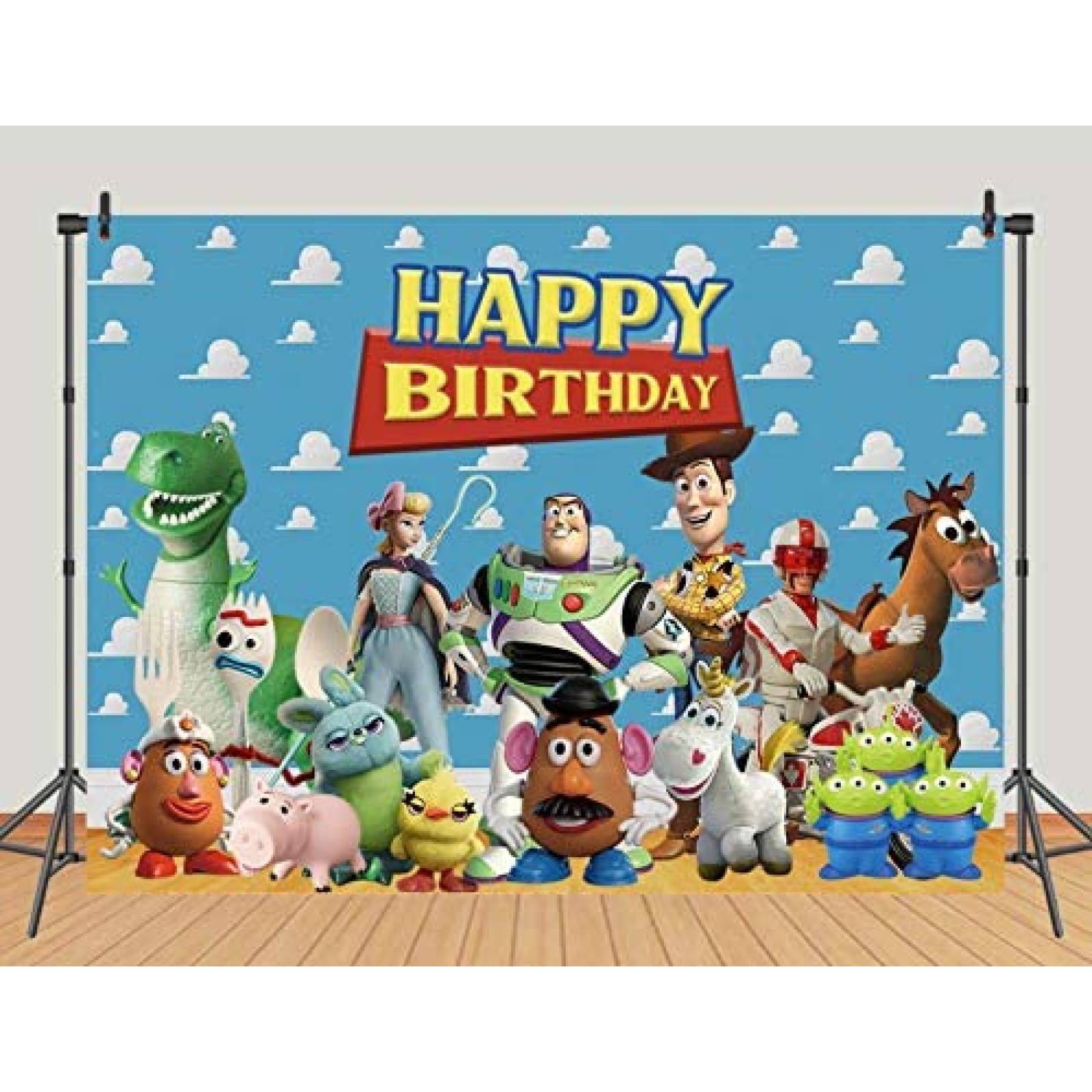 Telon de Fondo charming-direct Feliz Cumpleaños Toy Story