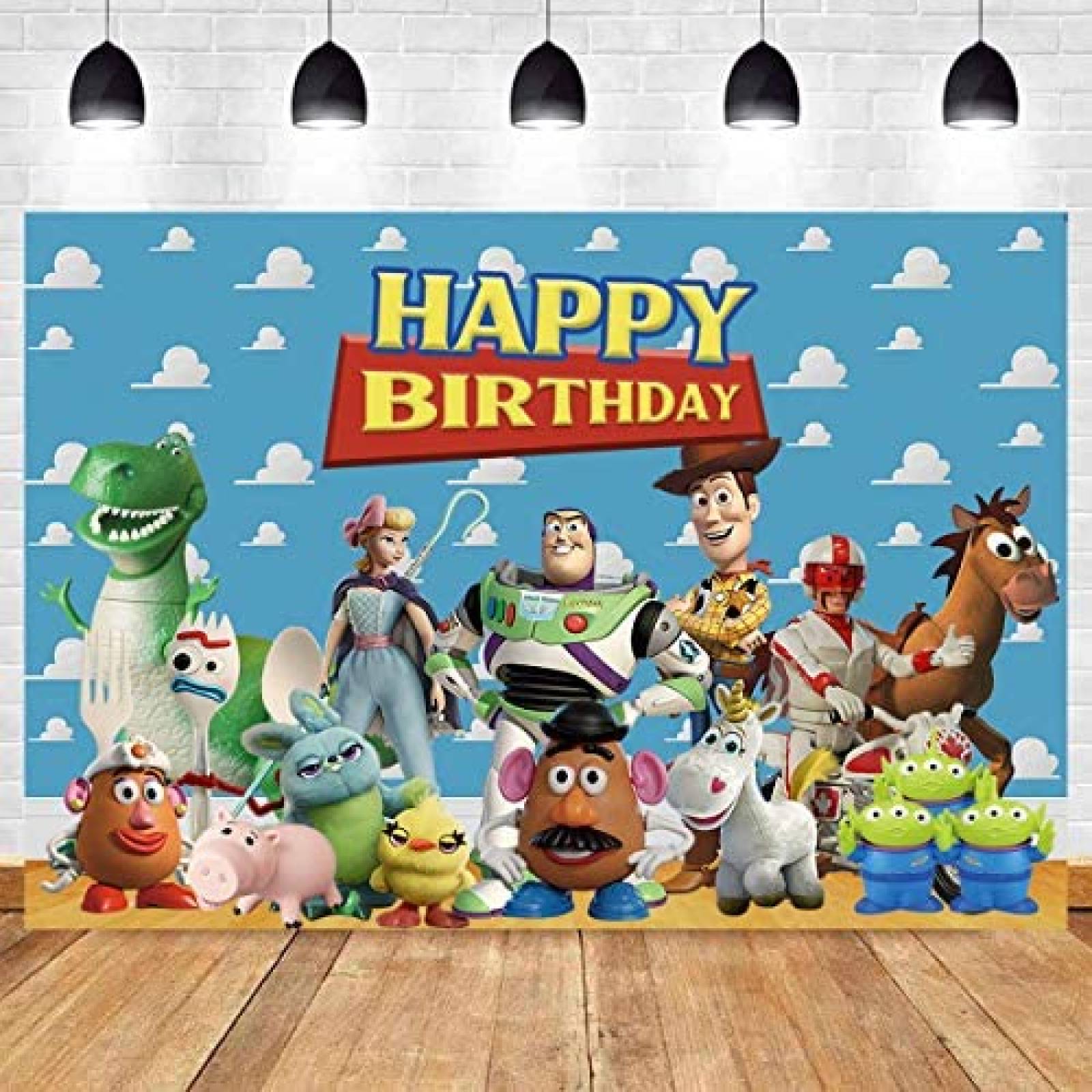 Telon de Fondo charming-direct Feliz Cumpleaños Toy Story