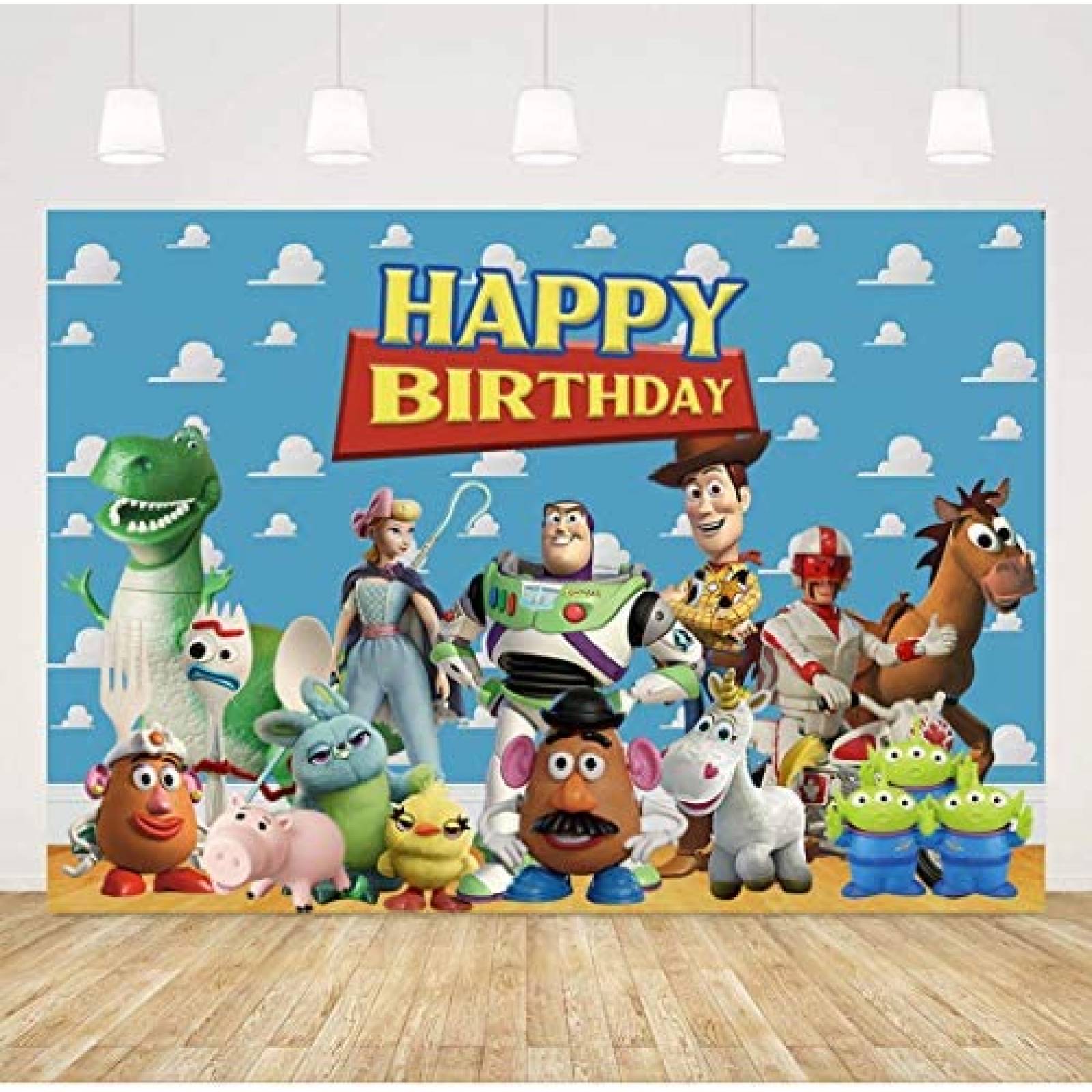 Telon de Fondo charming-direct Feliz Cumpleaños Toy Story