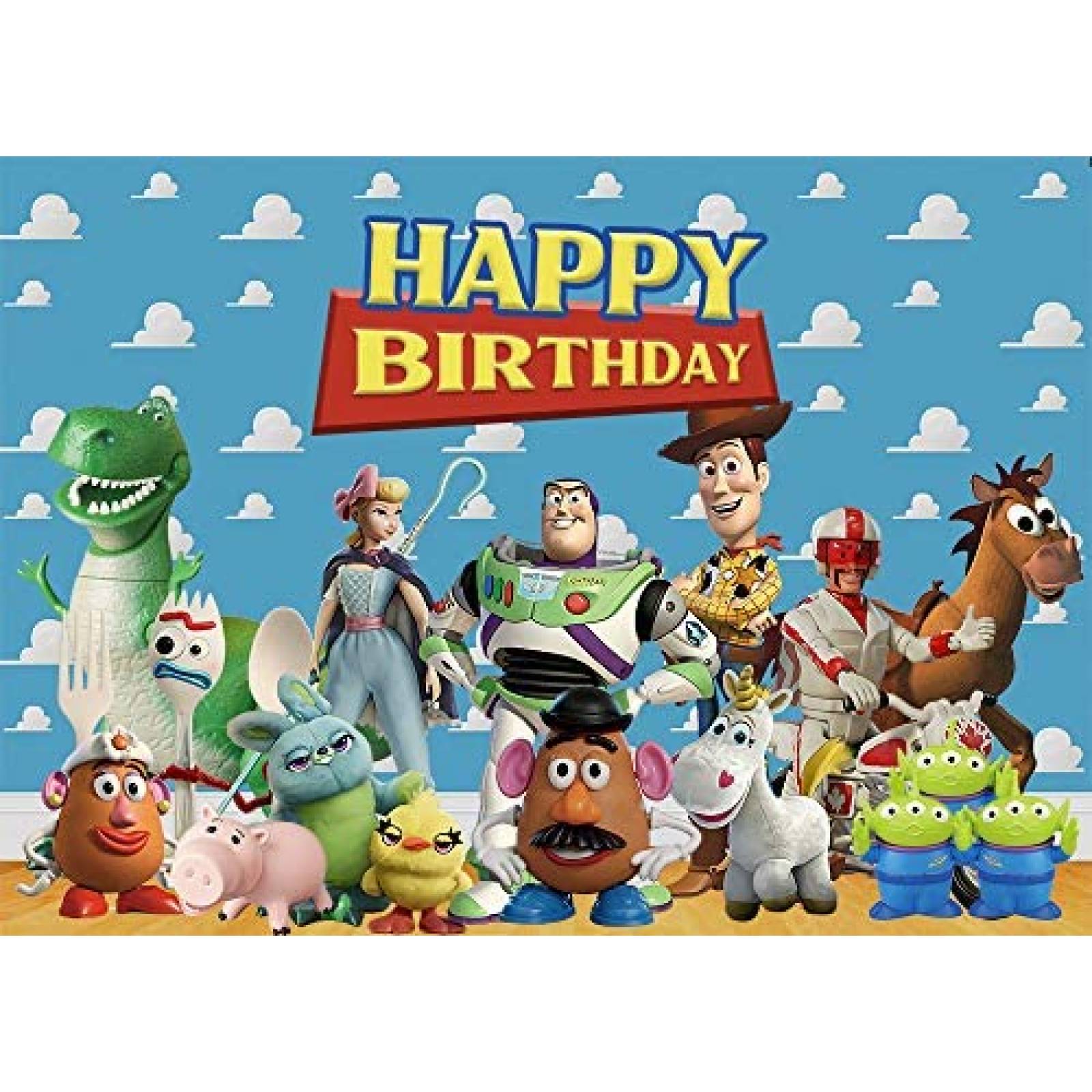 Telon de Fondo charming-direct Feliz Cumpleaños Toy Story