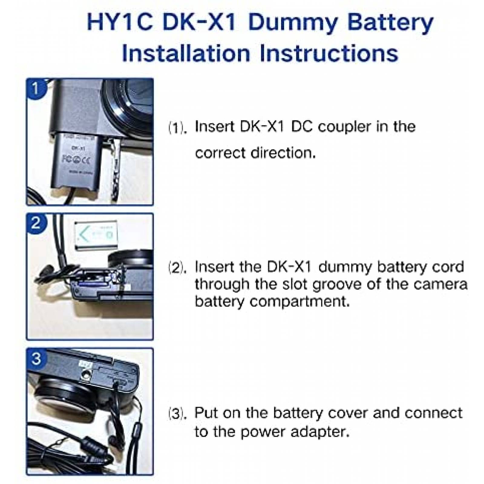 Kit de cables de alimentacion HY1C DK-X1 para camaras Sony