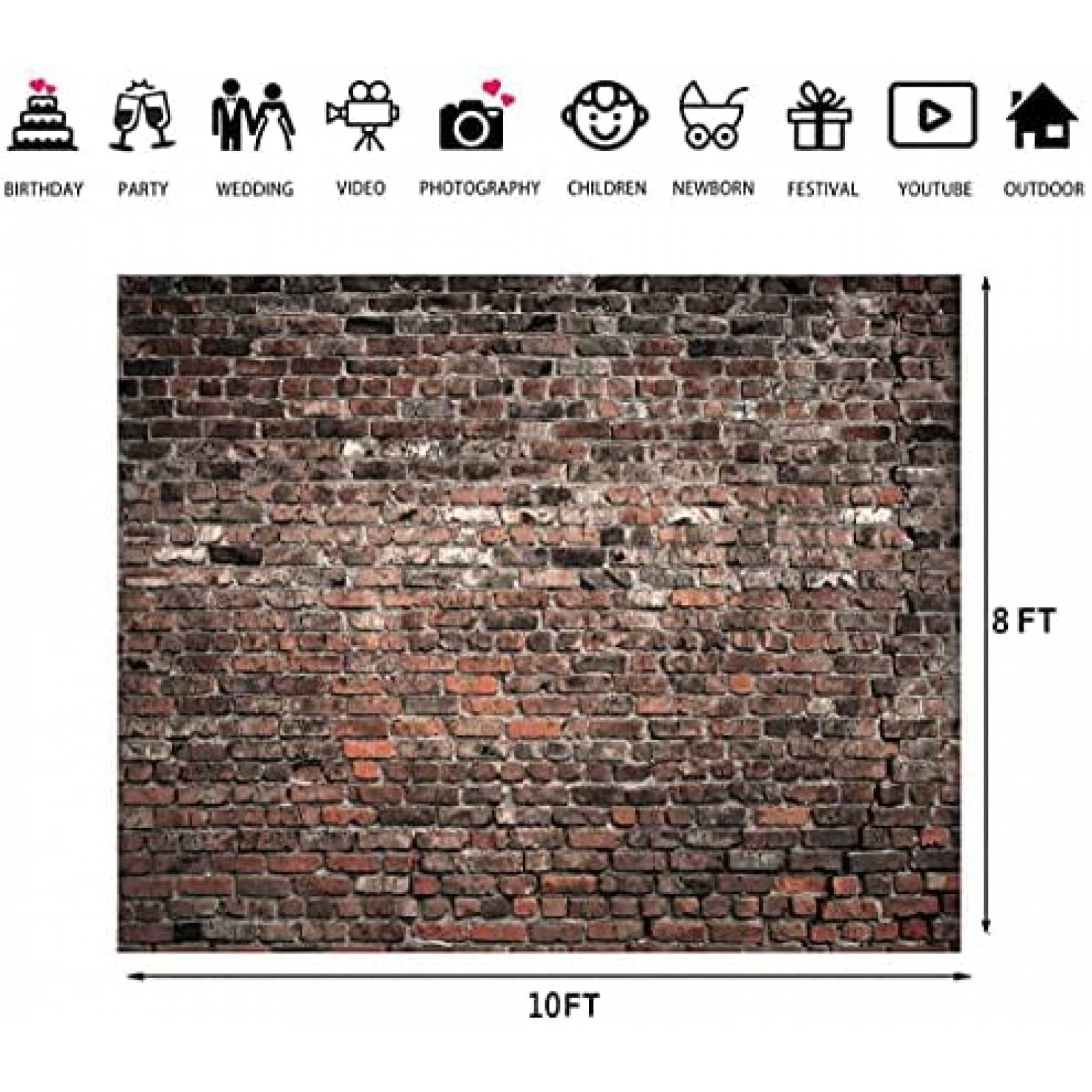 Fondo fotografia LTLYH Muro Decoracion 10x8pies -Cafe