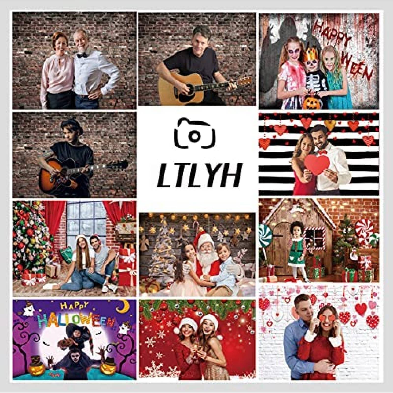 Fondo de Fotografia LTLYH de 8 x 8 Pies Ladrillos -Rojo