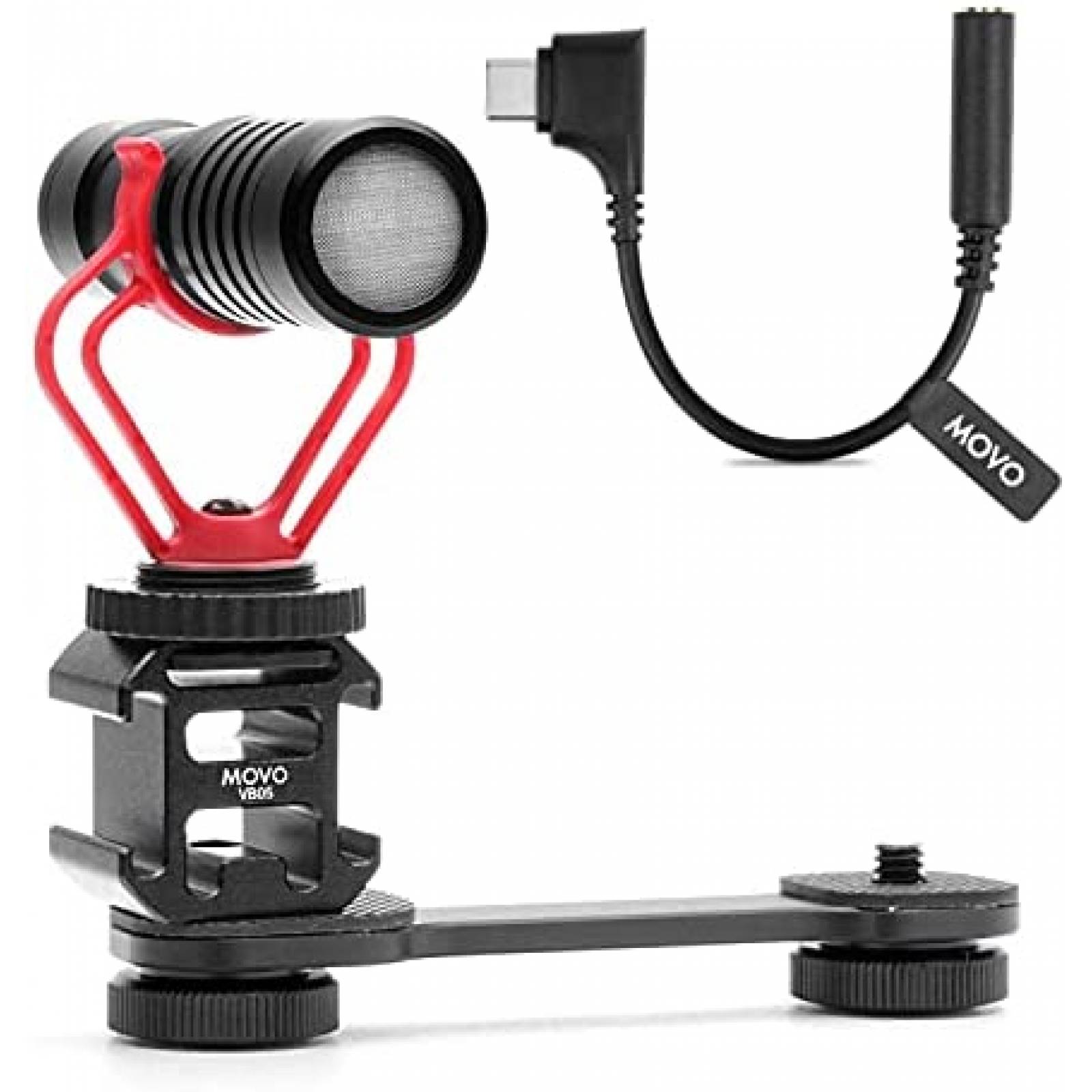 Microfono Movo VXR10 De Camara Con Adaptador 3,5 mm a USB-C