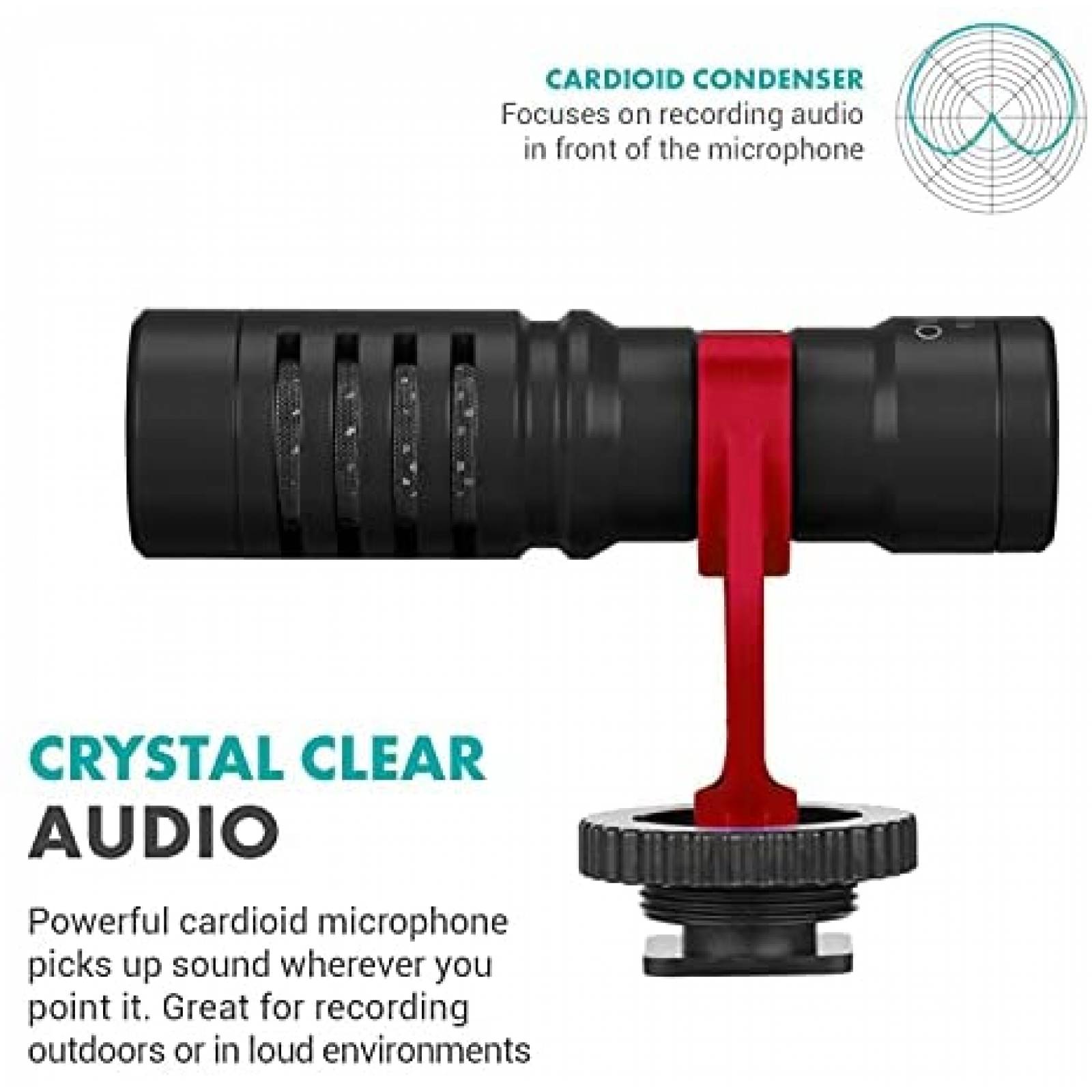 Microfono Movo VXR10 De Camara Con Adaptador 3,5 mm a USB-C