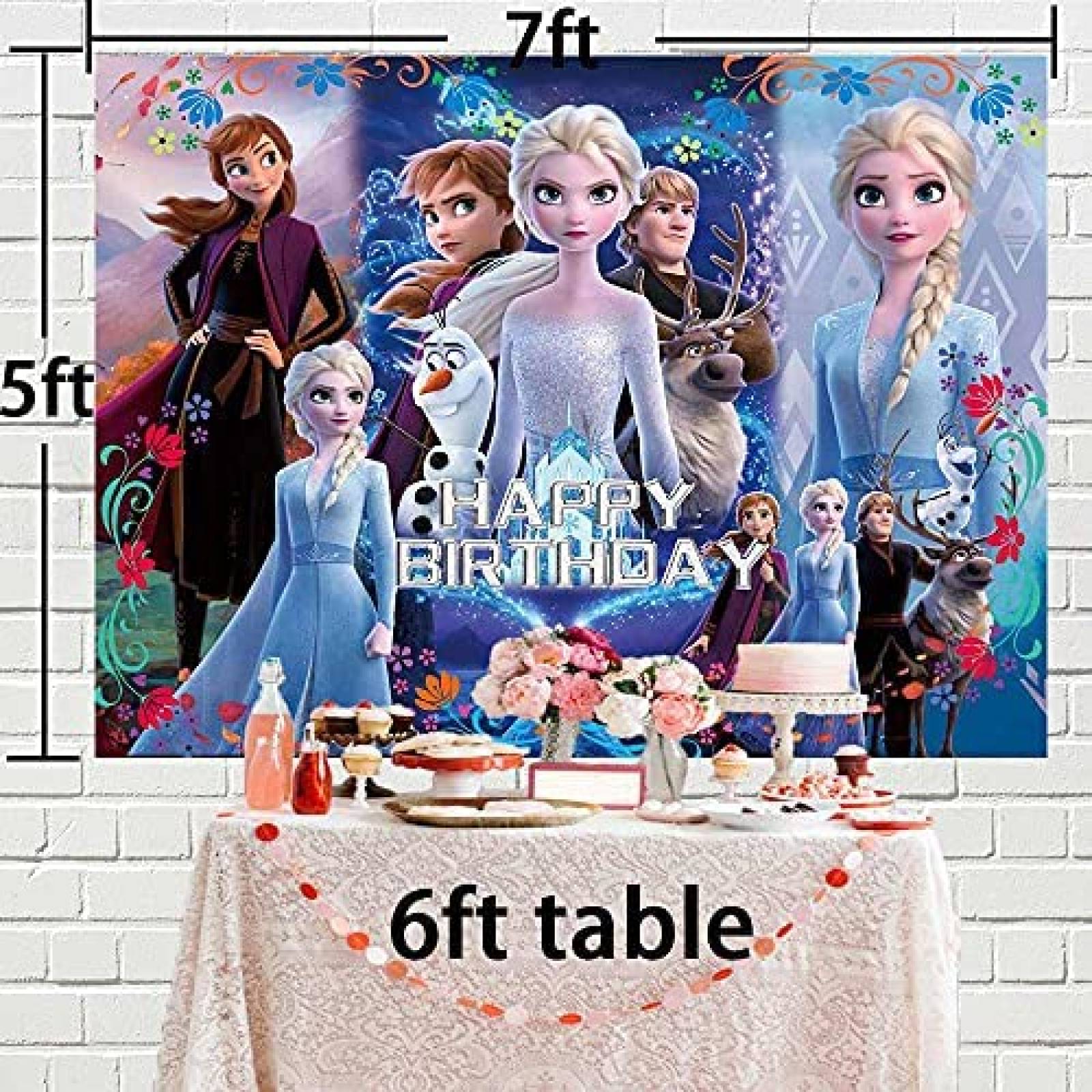 Fondo COAIND para fotografia 65.6 ft Frozen cumpleaños -Azul
