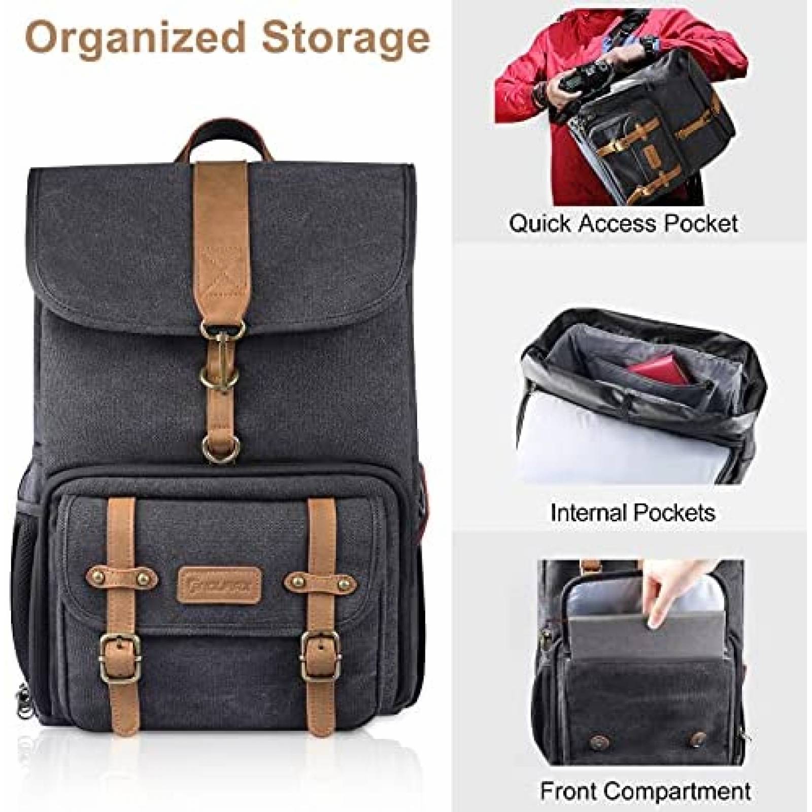 Mochila para Camara Endurax para DSLR y Laptop 14'' -Cafe