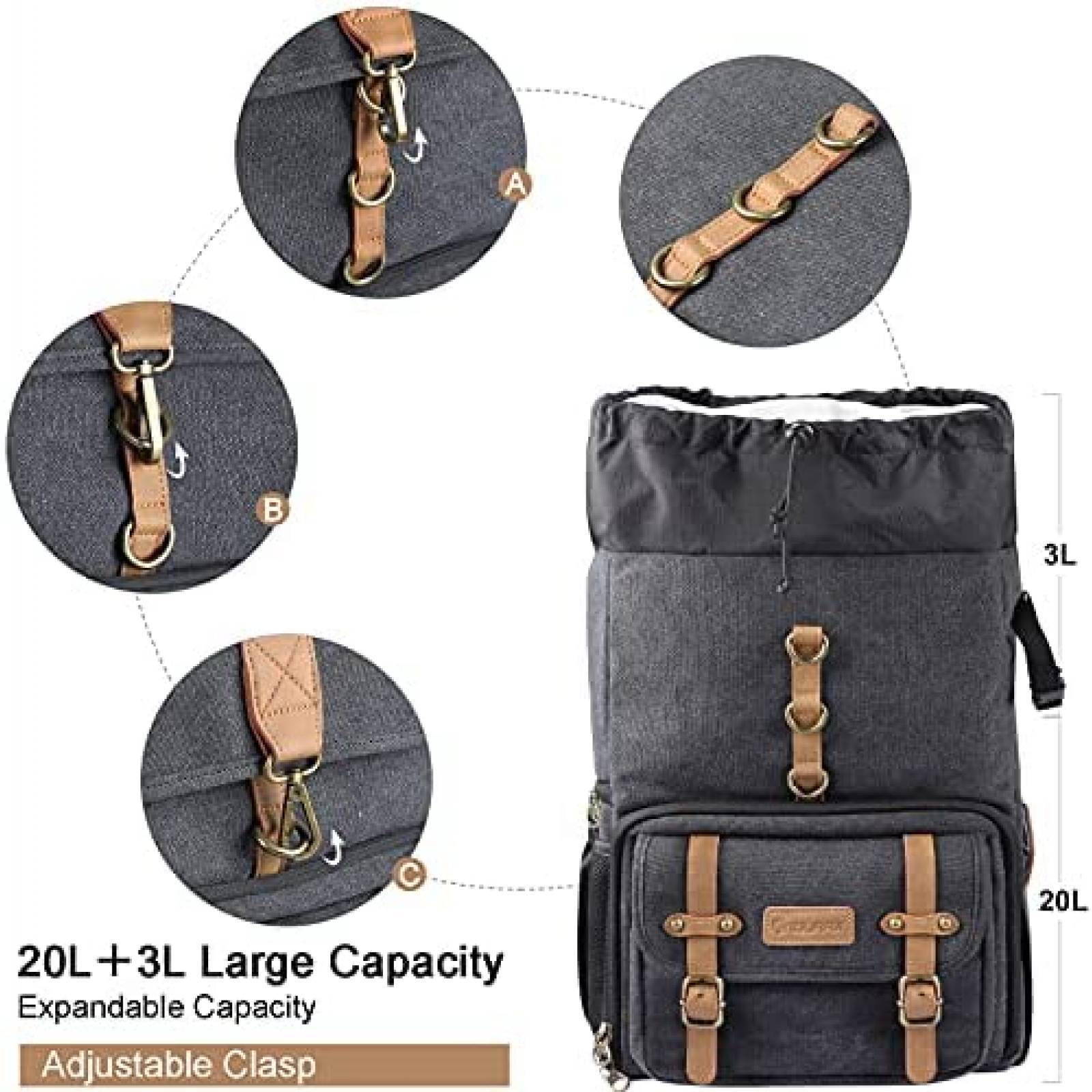 Mochila para Camara Endurax para DSLR y Laptop 14'' -Cafe