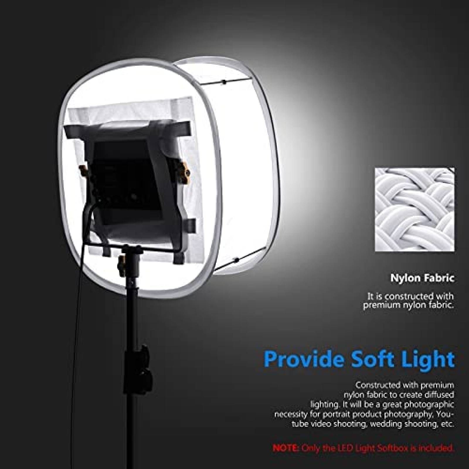 Softbox Plegable Neewer 660 LED 8''x6.8''/16''x16'' -Blanco
