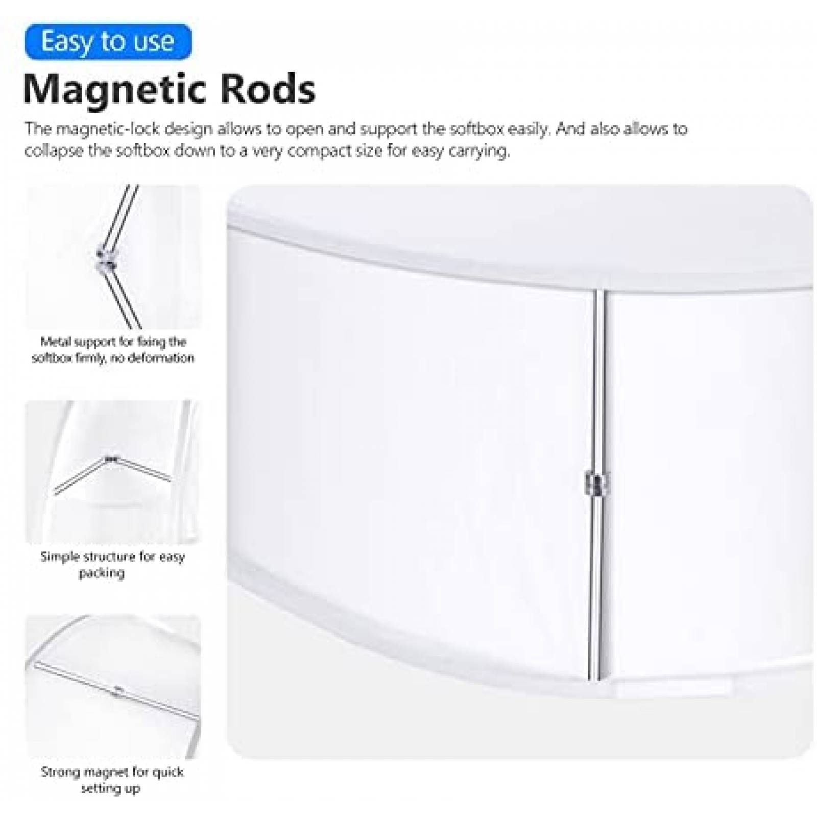 Softbox Plegable Neewer 660 LED 8''x6.8''/16''x16'' -Blanco