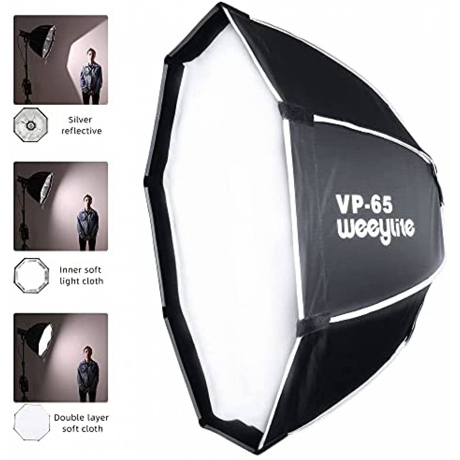 Softbox VILTROX 25" Paraguas Reflector Flash Fotografia