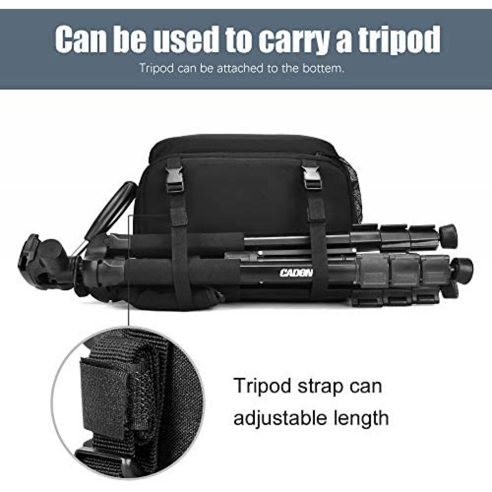 Mochila CADeN para Laptop 13'' y Camara DSLR -Negro