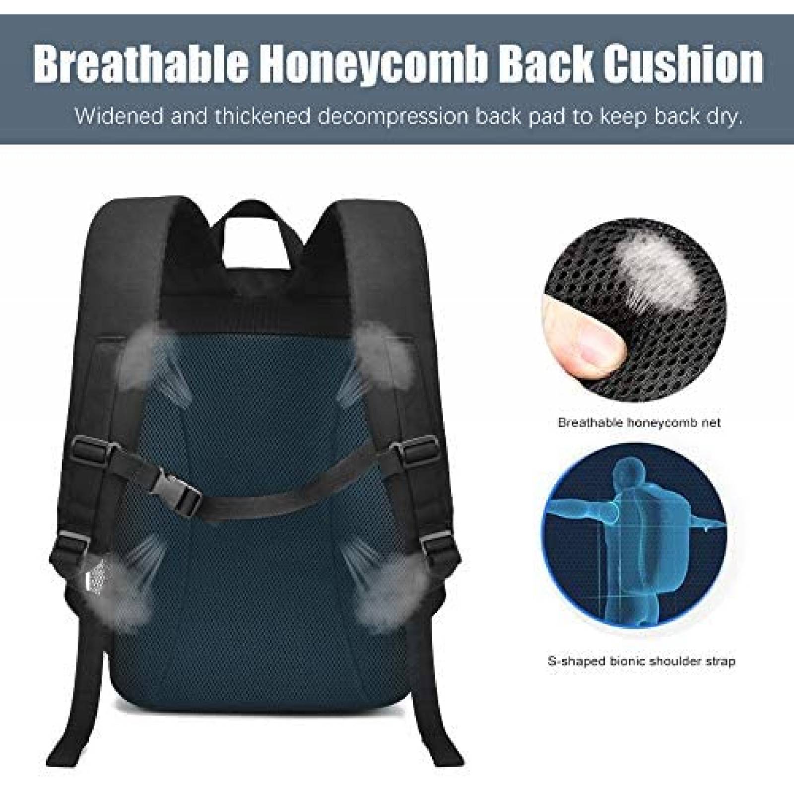 Mochila CADeN para Laptop 13'' y Camara DSLR -Negro