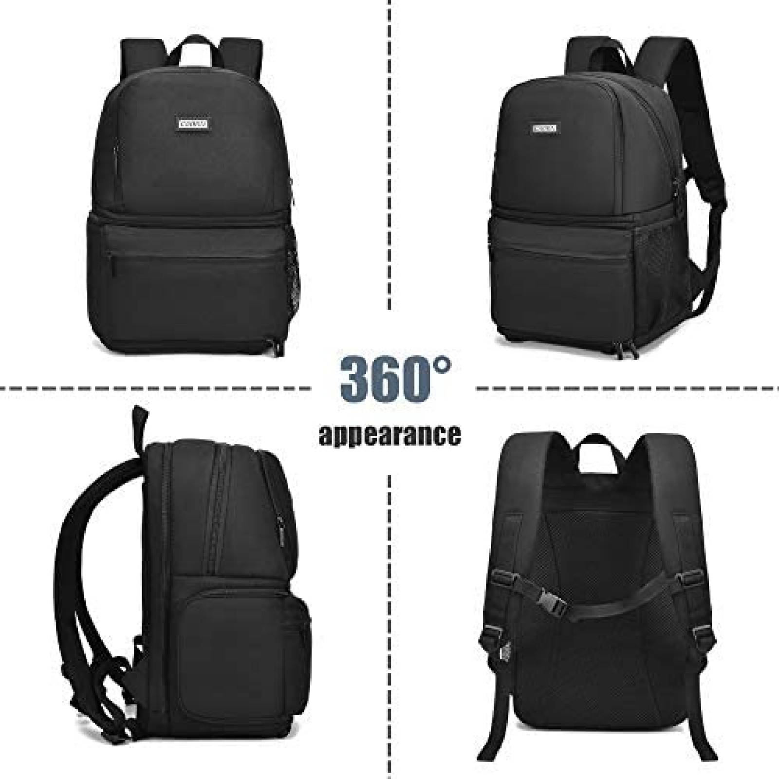 Mochila CADeN para Laptop 13'' y Camara DSLR -Negro