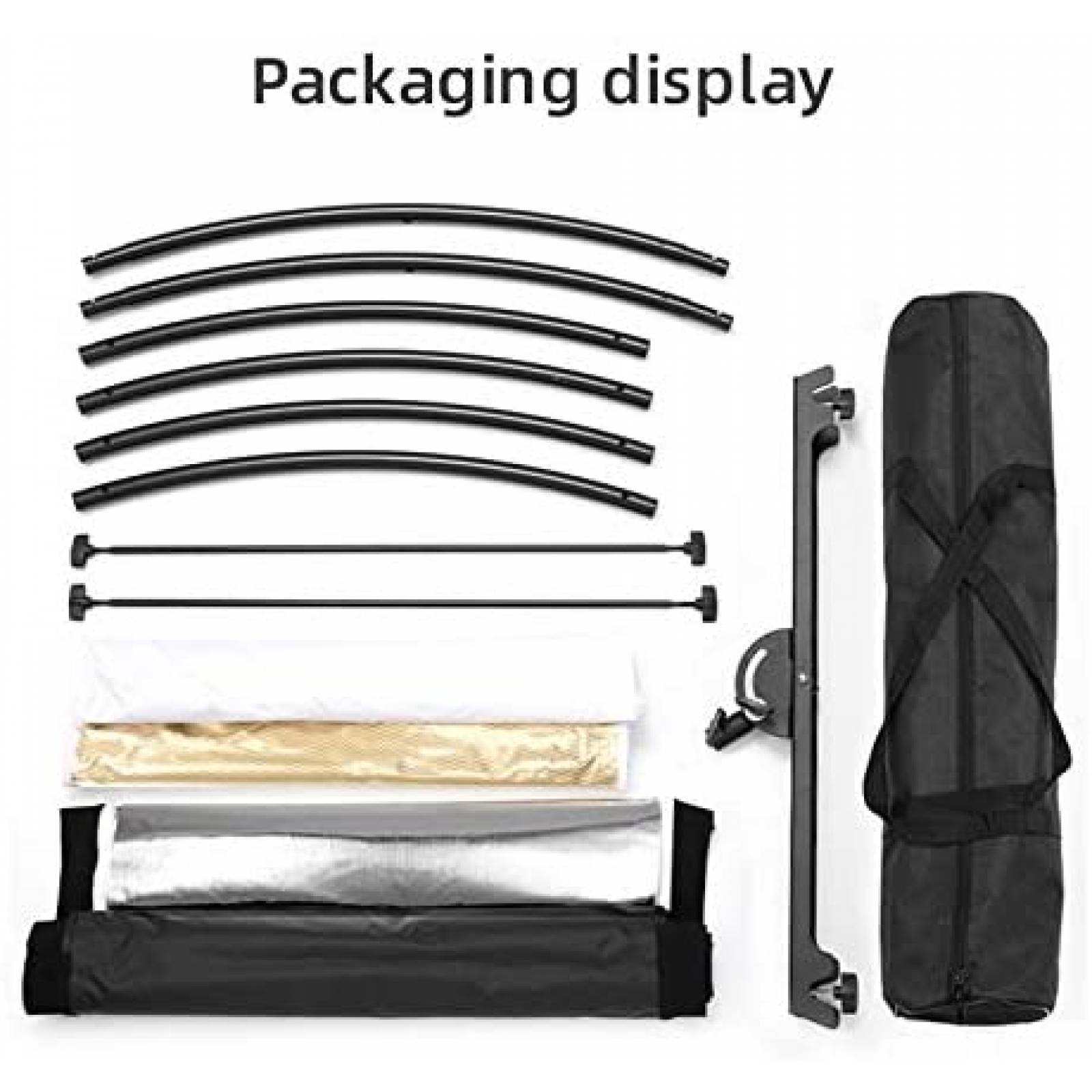 Reflector SUPON Clamshell Iluminacion Curvada de 155 x 60 cm