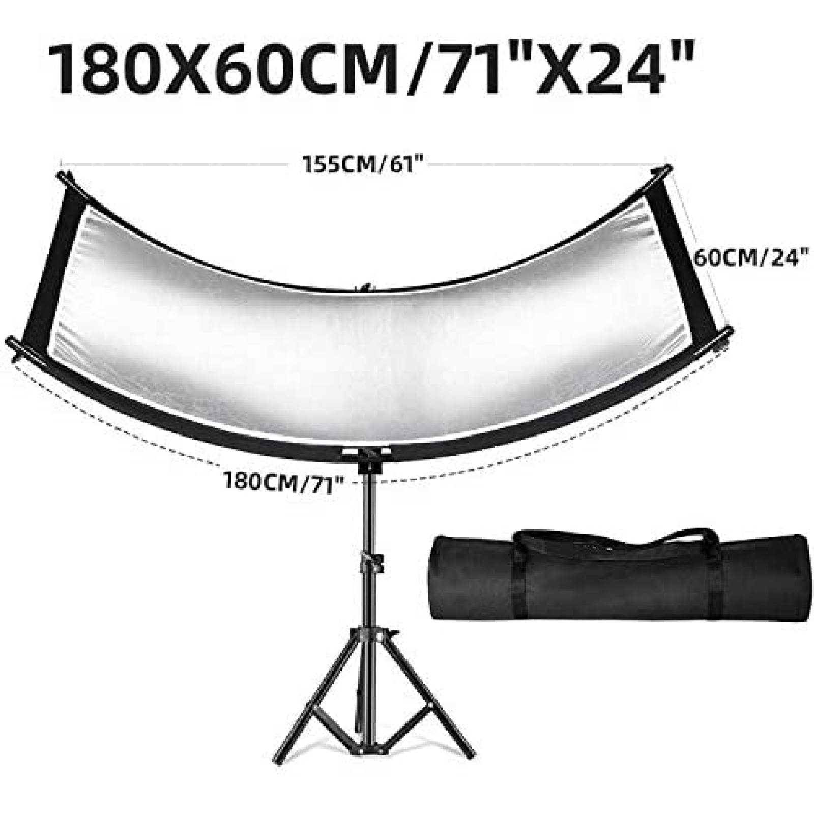 Reflector SUPON Clamshell Iluminacion Curvada de 155 x 60 cm