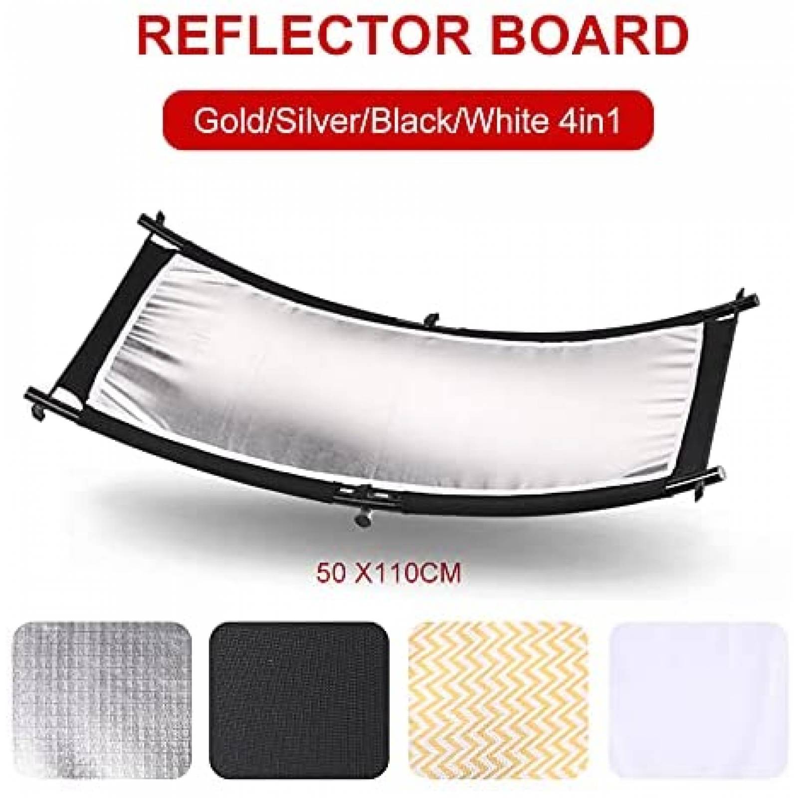 Reflector Soonpho Curvo 40x20" Luz Tipo Clamshell -Negro