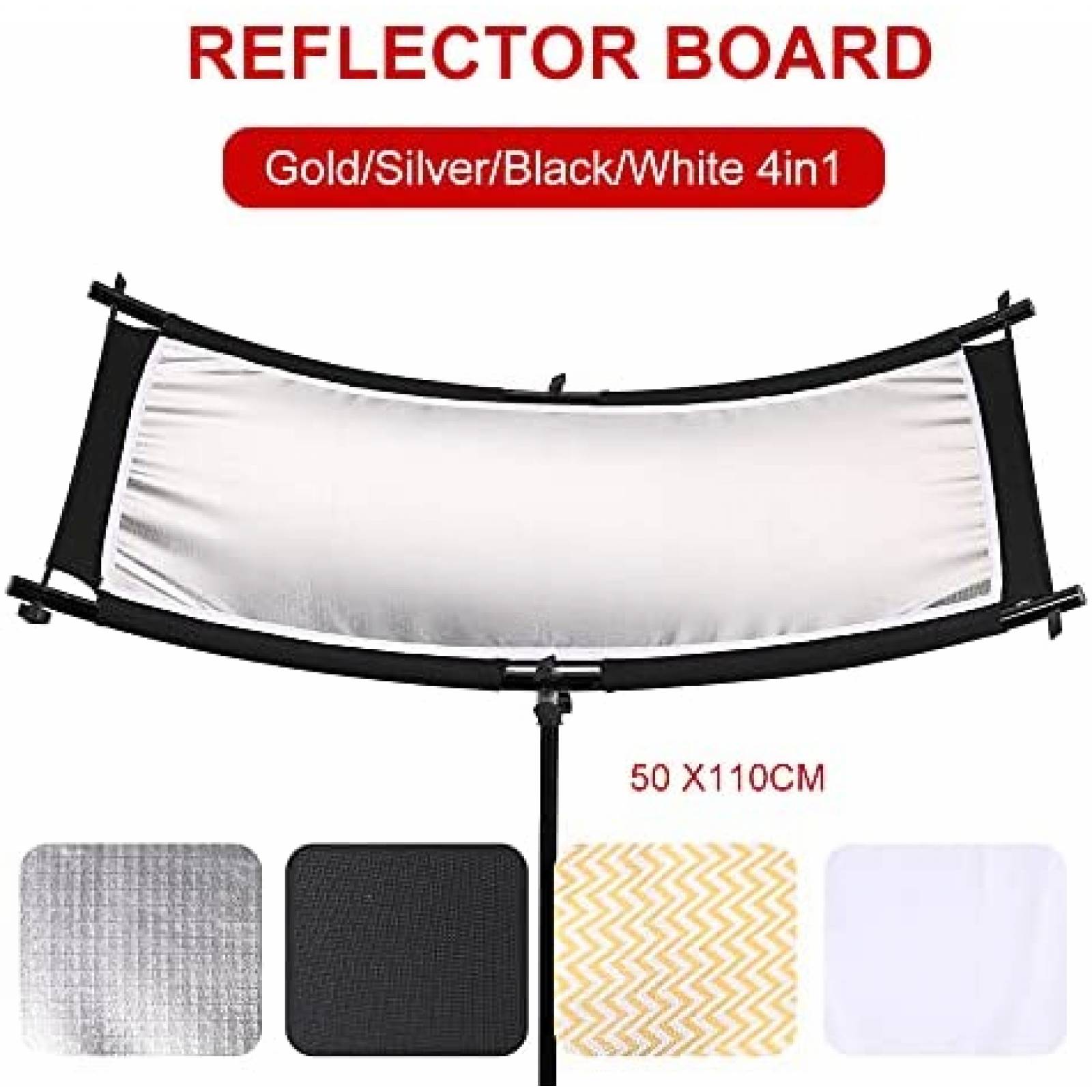 Reflector Soonpho Curvo 40x20" Luz Tipo Clamshell -Negro